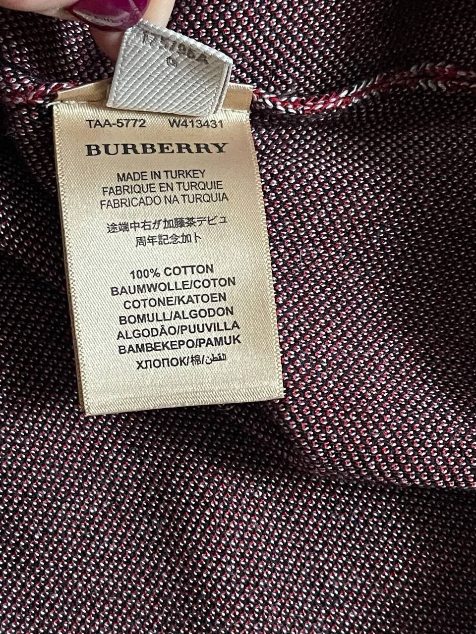 Burberry × Vintage Vintage Burberry Brit Cotton Nova Check Sweater Sz L Size L / US 10 / IT 46 - 10 Thumbnail