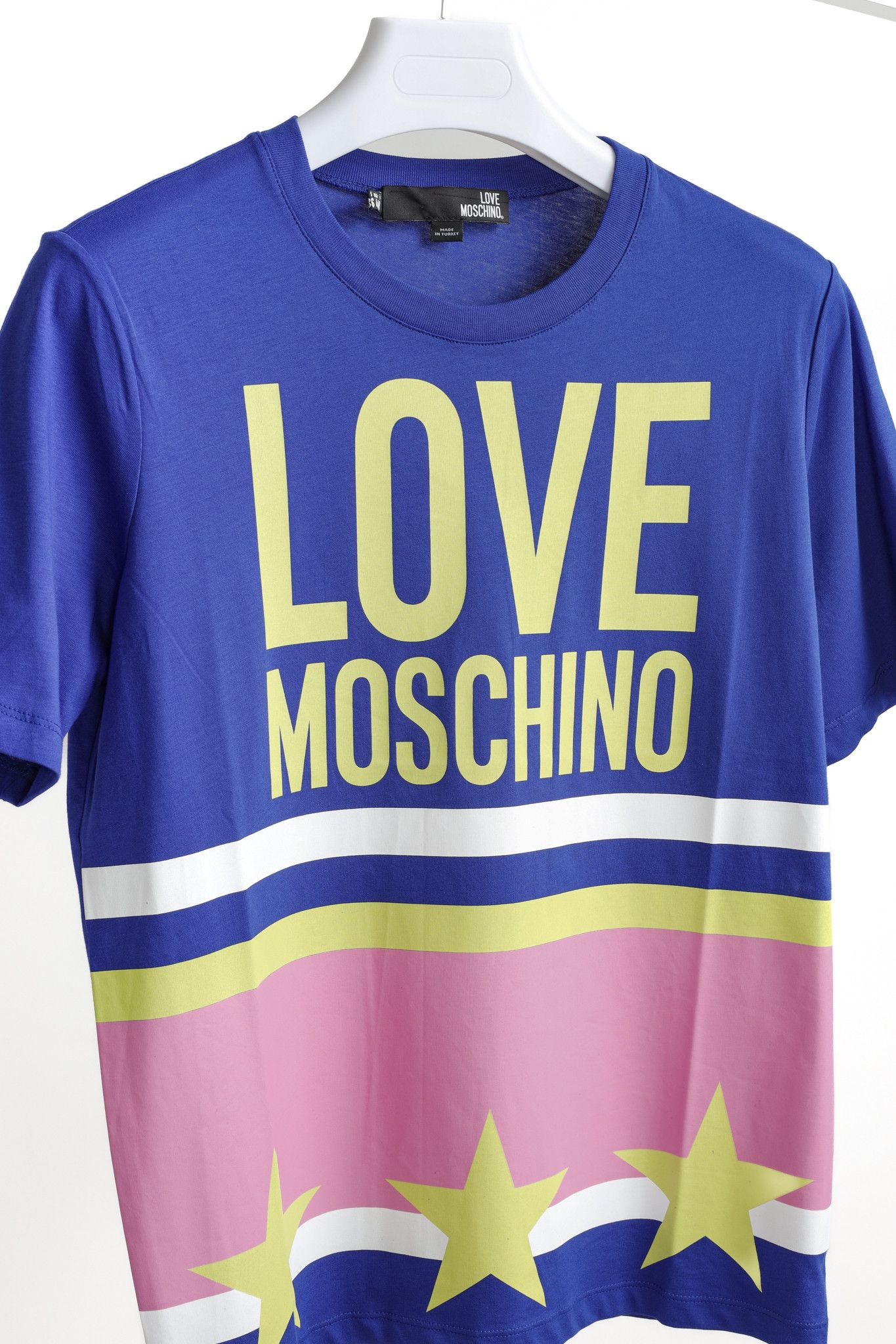 Love Moschino Love Moschino Blue Superhero Tee Size S / US 4 / IT 40 - 3 Thumbnail