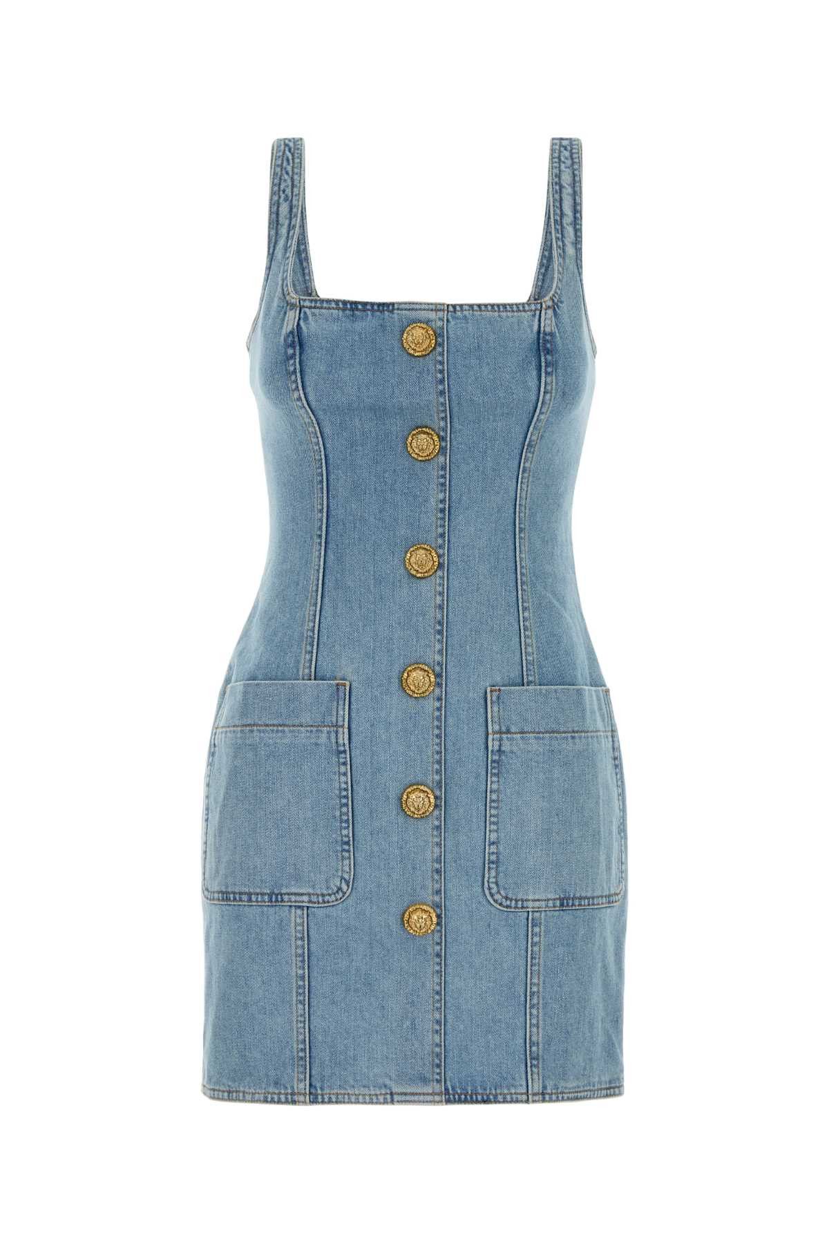 Balmain Stretch Denim Dress Size M / US 6-8 / IT 42-44 - 1 Thumbnail
