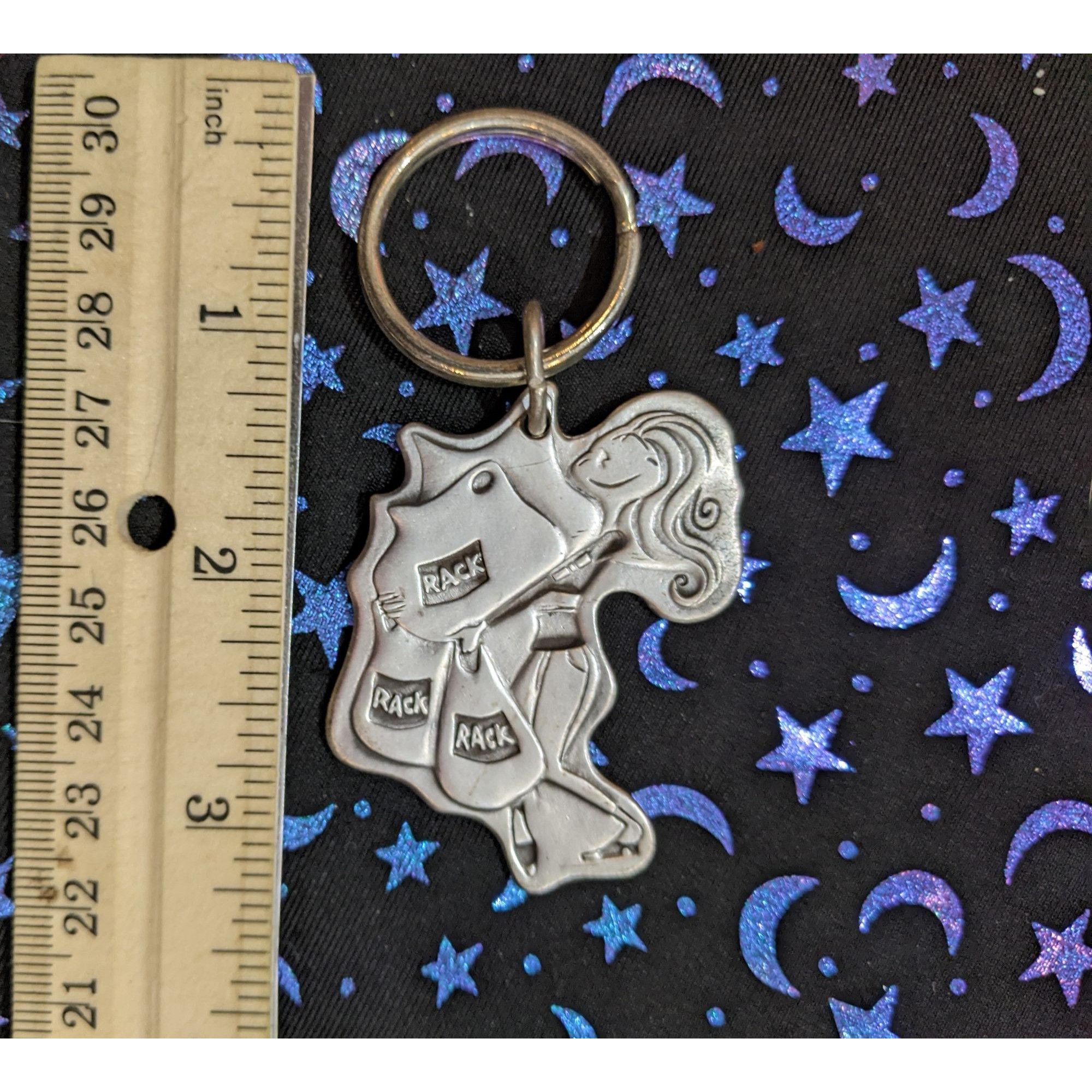 Other Quirky Shopaholic Silver Tone Metal Keychain Size ONE SIZE - 4 Thumbnail