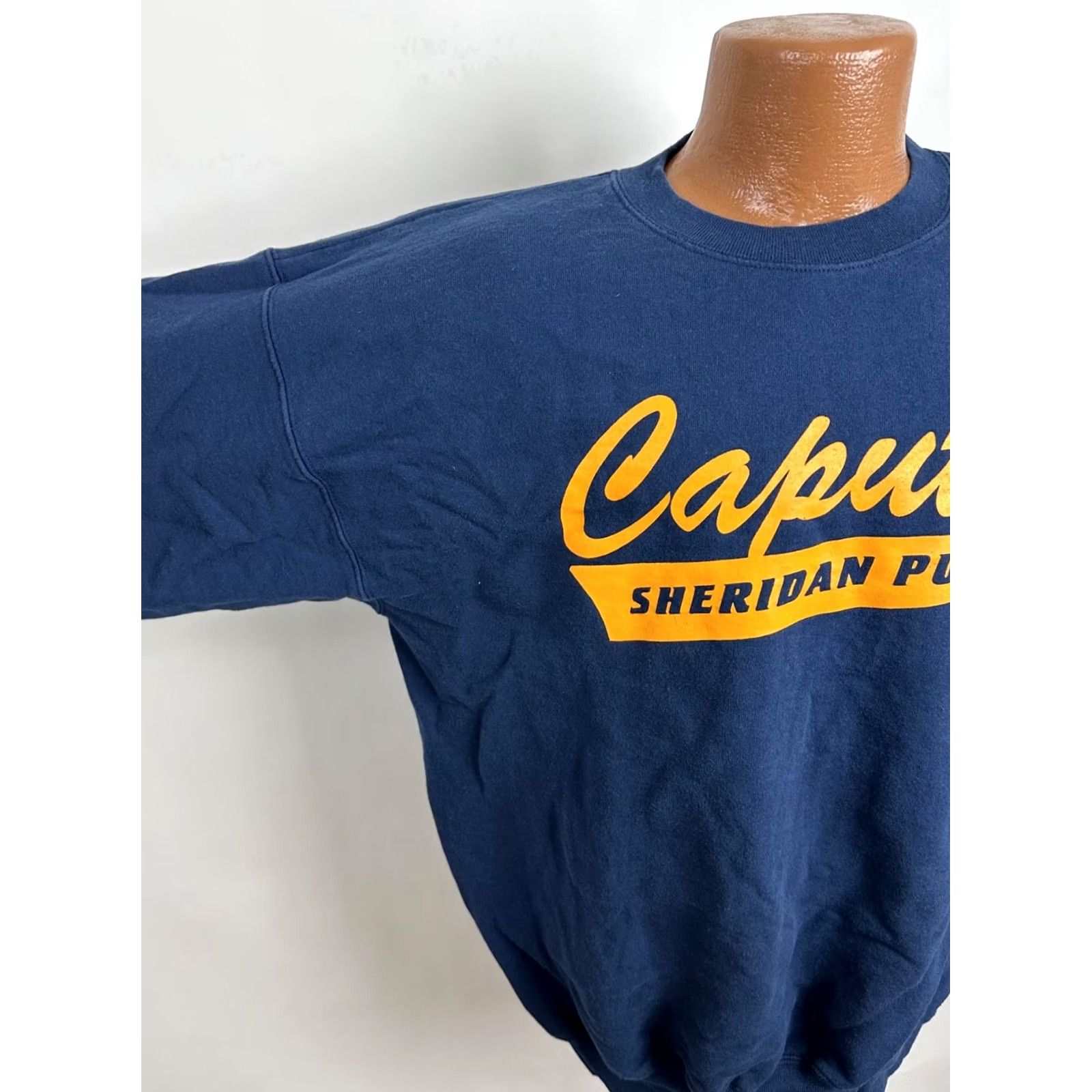 Hanes VINTAGE Hanes Sweatshirt Shirt Unisex Medium Navy Blue 90s Grunge Retro Pullover Crew Neck (Mens) Size US M / EU 48-50 / 2 - 3 Thumbnail