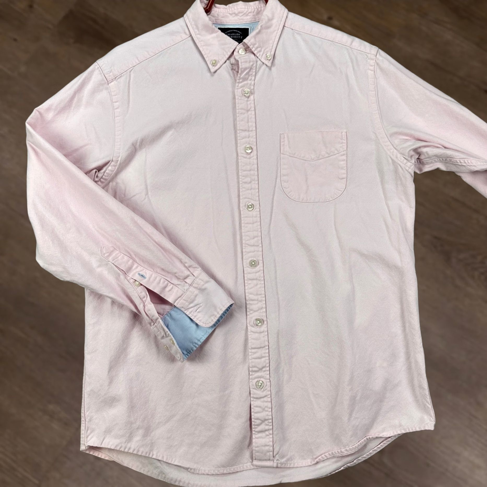 Charles Tyrwhitt Charles Tyrwhitt Mens Medium Classic Fit Shirt Pink Button Down Long Sleeve Pocket EUC Size US M / EU 48-50 / 2 - 1 Thumbnail