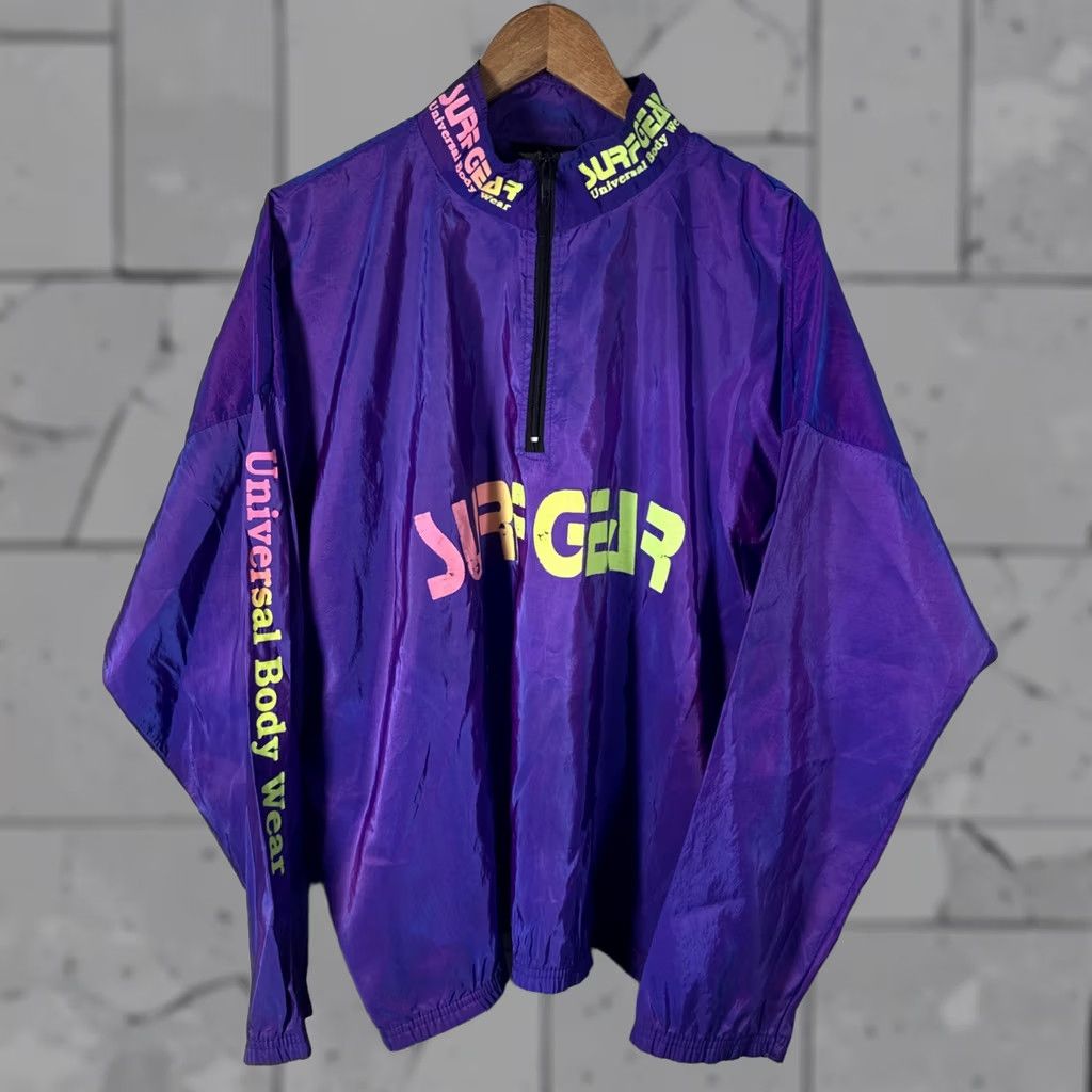 Vintage VTG Surf Gear Purple Jacket Unisex One Size Pullover Windbreaker Nylon, One Size, Purple, Sur g gear, Mens/Womens Size US M / EU 48-50 / 2 - 1 Thumbnail