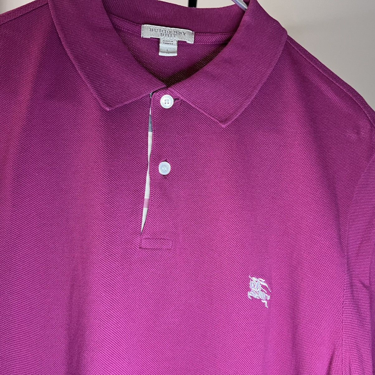 Burberry BURBERRY BRIT POLO MAGENTA- LARGE- PREOWNED Size US L / EU 52-54 / 3 - 2 Thumbnail