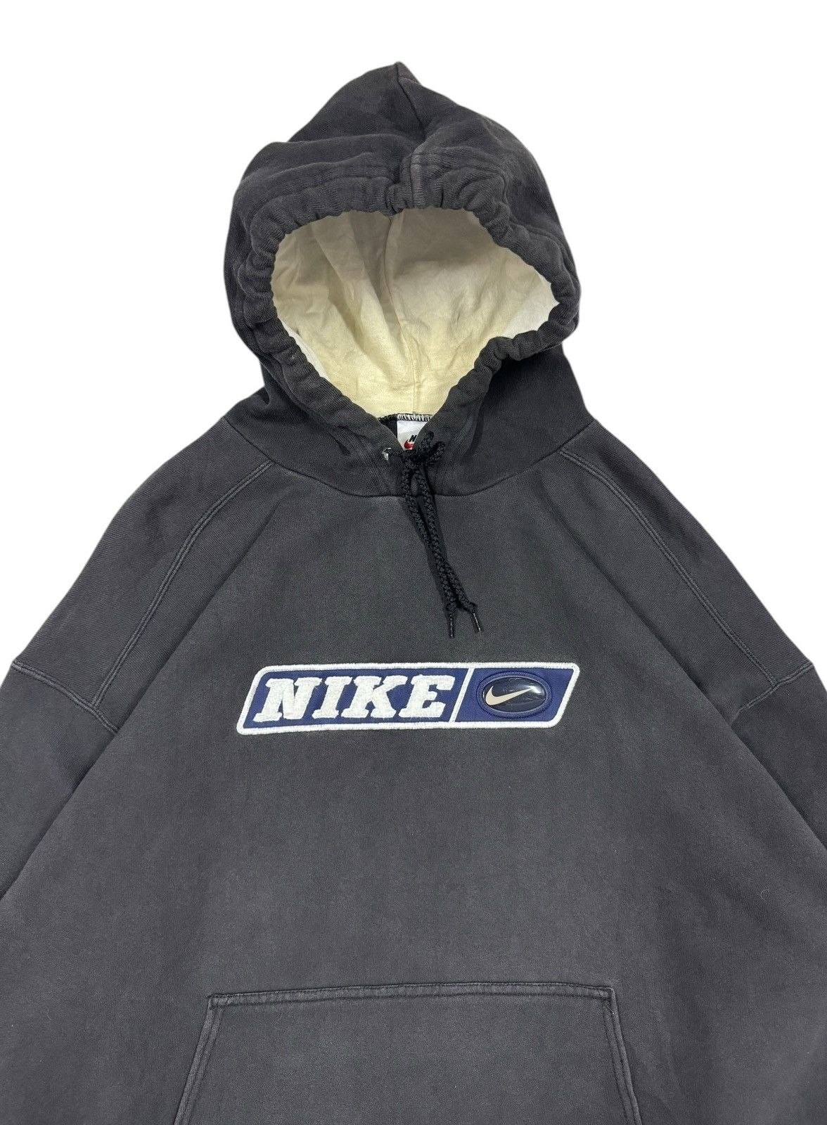 Nike × Vintage Vtg🔥90s Nike Center Swoosh Silicon Logo Sunfaded Sweatshirt Size US XL / EU 56 / 4 - 2 Thumbnail