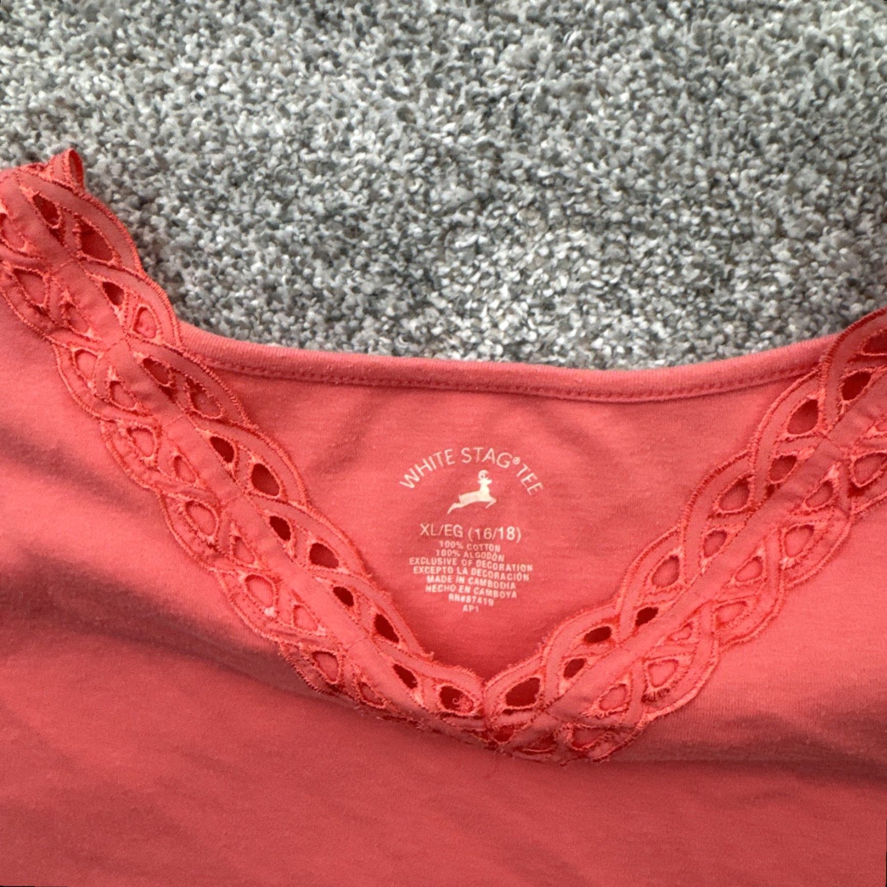 Vintage White Stag Blouse Shirt Women L Pink Lace Trim Boho Top Cottagecore Romantic Dainty Y2K Inspired Size L / US 10 / IT 46 - 4 Thumbnail