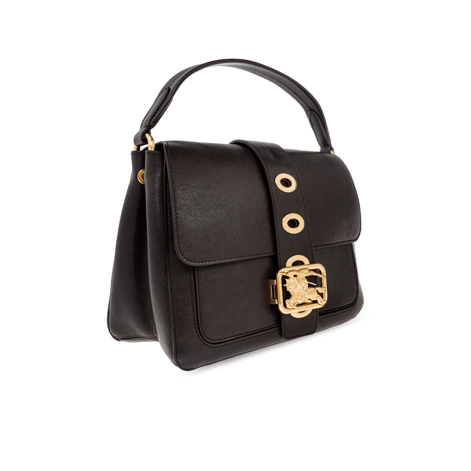 Burberry BURBERRY Rider Small Black Top Handle Bag New Size ONE SIZE - 3 Thumbnail