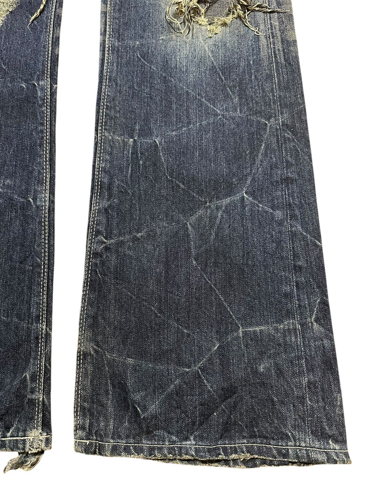Japanese Brand Vintage Japan Vanquish Faded Wash Thunder Distress Flare Size US 34 / EU 50 - 8 Thumbnail