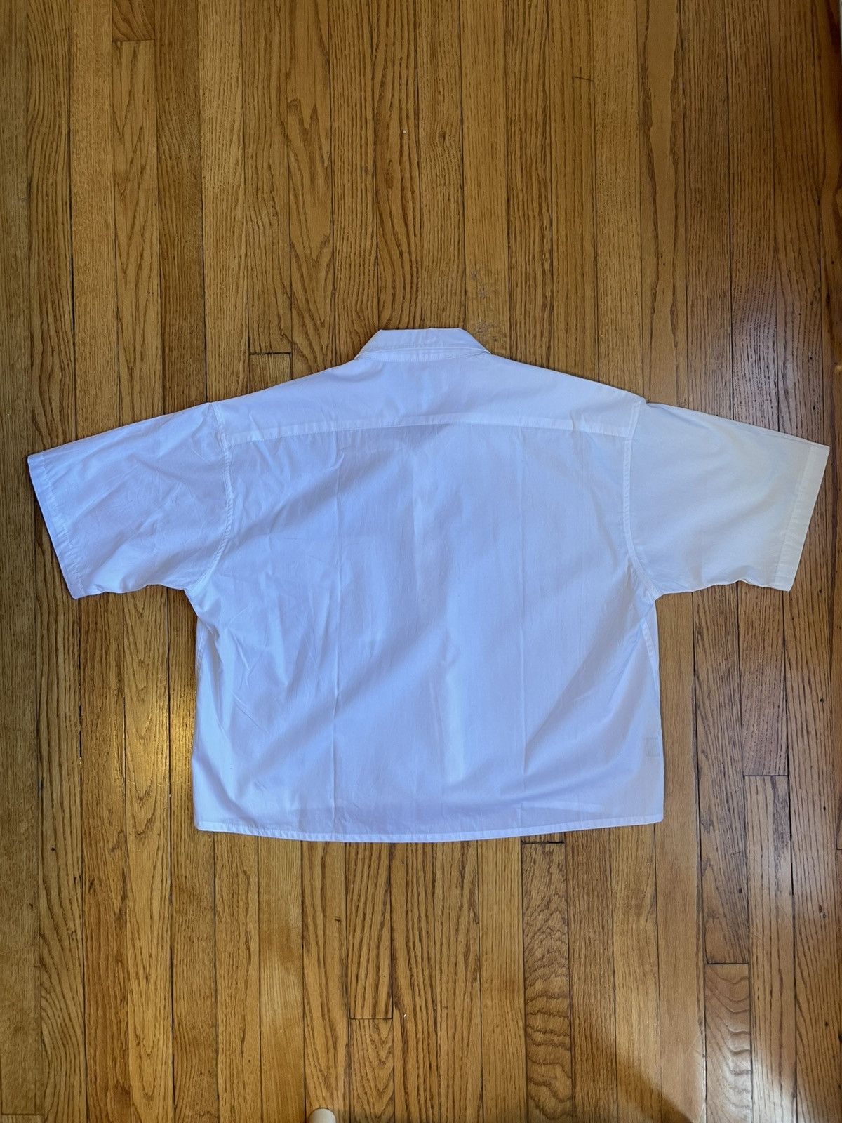 CARSON WACH Carson Wach Boxy Cropped Fit White S1 Work Shirt Size US M / EU 48-50 / 2 - 3 Thumbnail
