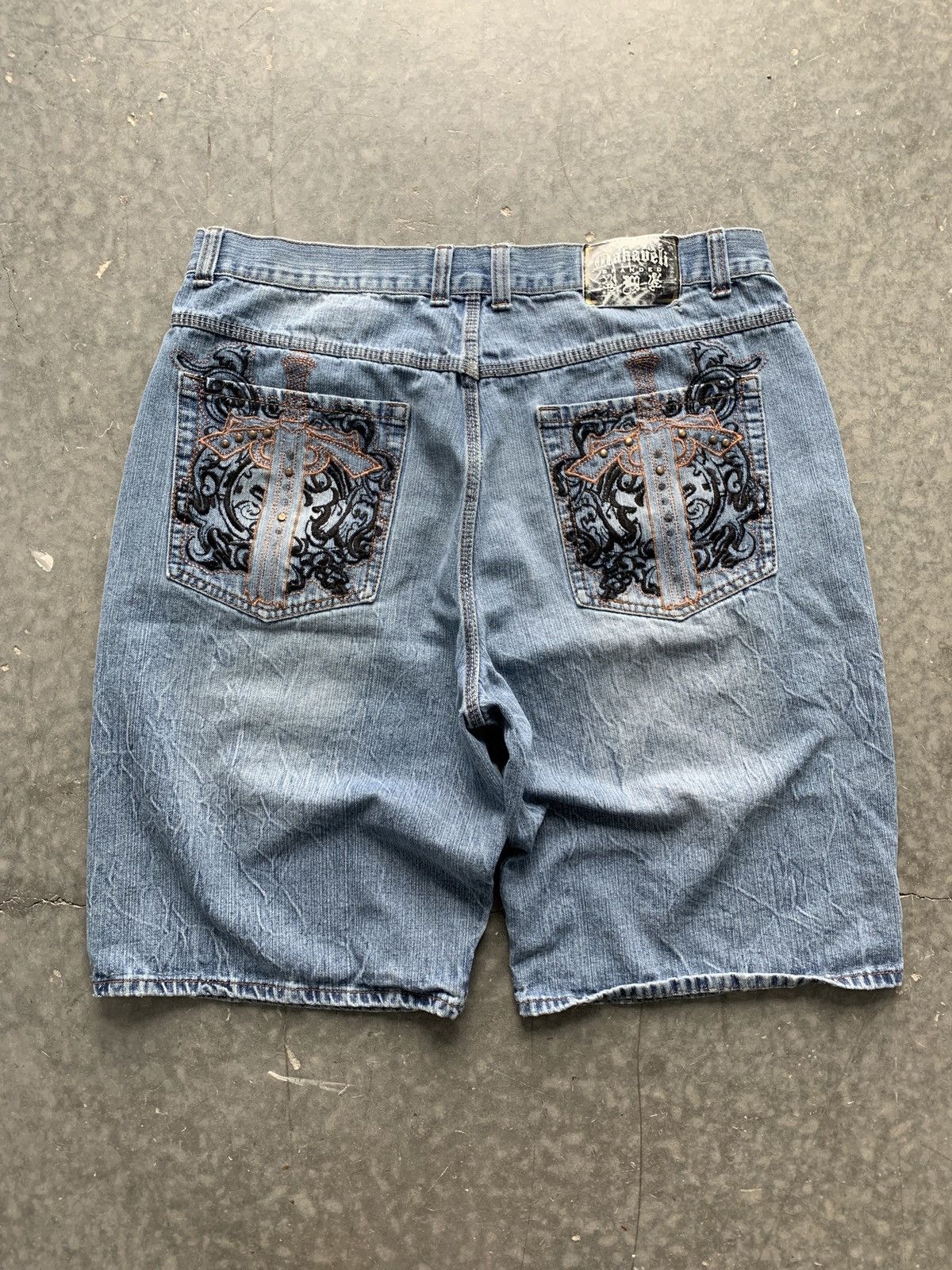 JNCO Crazy Vintage Y2K Makaveli Jean Shorts Skater Opium Baggy Size US 40 / EU 56 - 1 Thumbnail