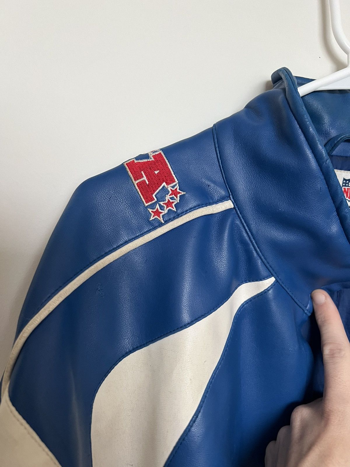 NFL × Vintage Insane Vintage 90s Indianapolis Colts Leather Jacket Size US M / EU 48-50 / 2 - 4 Thumbnail
