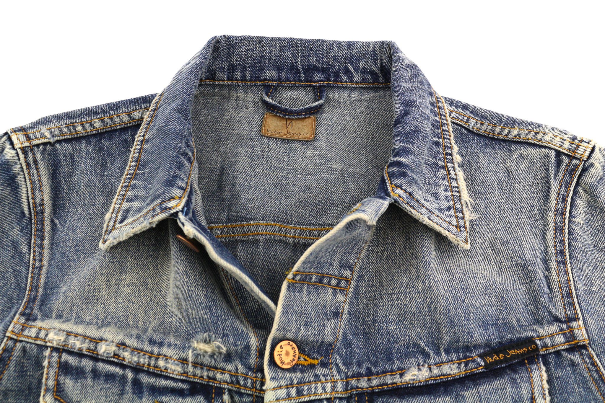 Nudie Jeans BILLY S Shimmering Indigo Washed Denim Polo Jacket 82492 Size US S / EU 44-46 / 1 - 4 Thumbnail