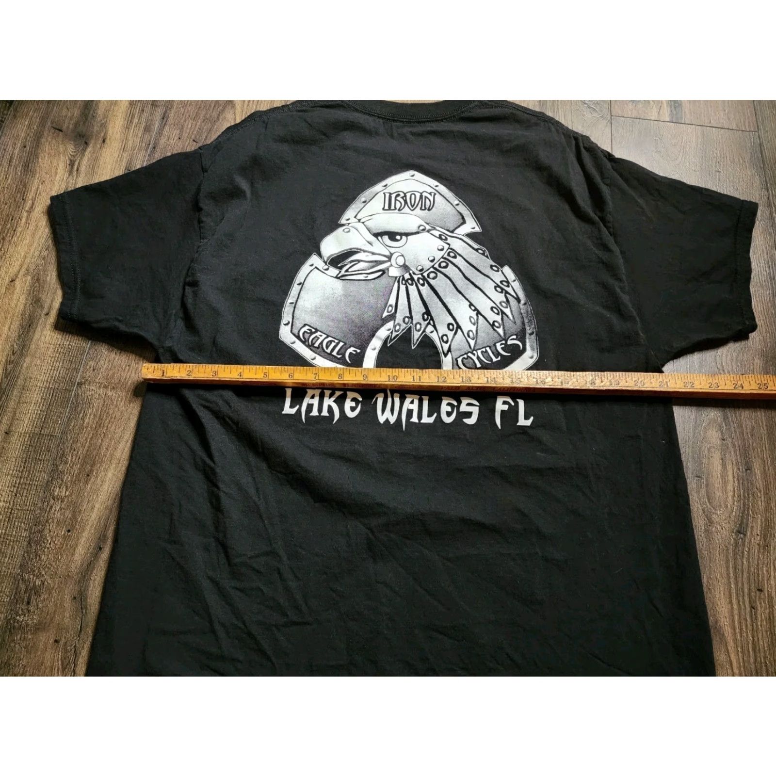 Hanes Hanes Men's XL Iron Eagle Cycles Motorcycle T-Shirt Black Double-Sided Size US XL / EU 56 / 4 - 3 Thumbnail