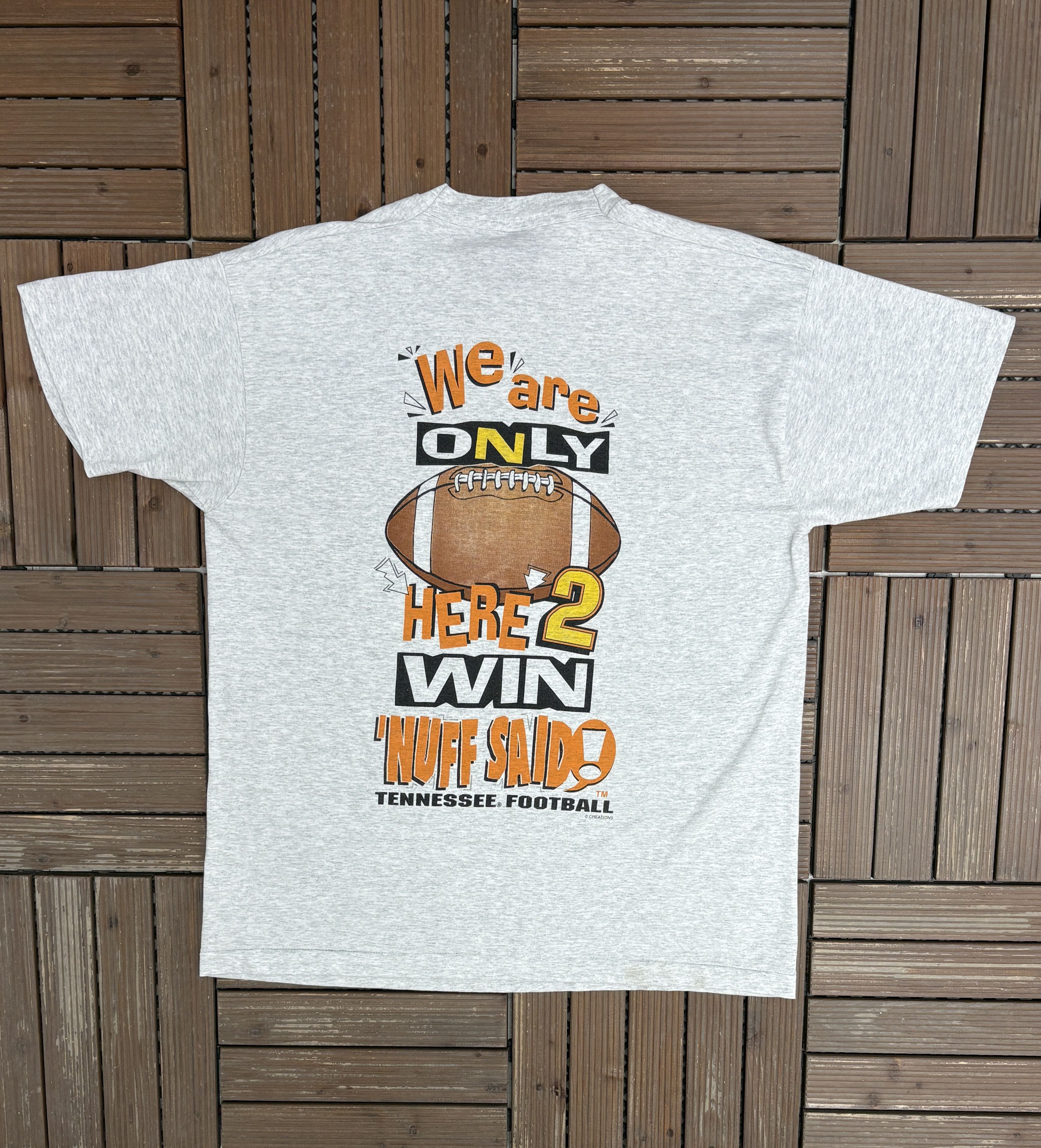 Vintage Tennessee Volunteers Here 2 Win Vintage Grey Tee Size US XL / EU 56 / 4 - 1 Thumbnail