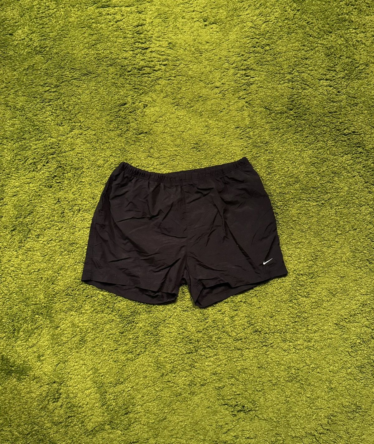 Nike × Vintage Nike 2000s vintage nylon swoosh logo black shorts Size US 36 / EU 52 - 1 Thumbnail