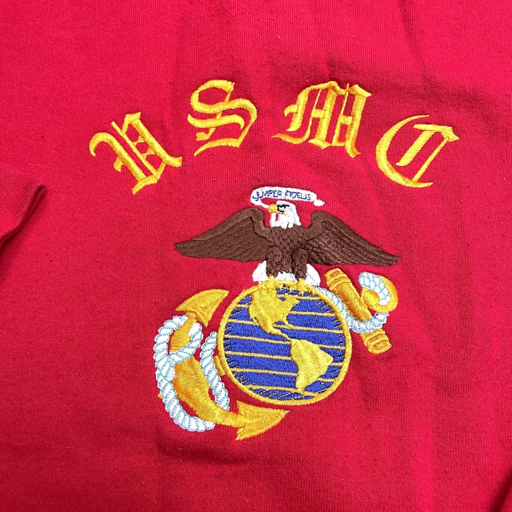 Fruit Of The Loom VINTAGE Fruit Of the Loom Sweatshirt Mens L Red United States Marine Corps Size US L / EU 52-54 / 3 - 4 Thumbnail