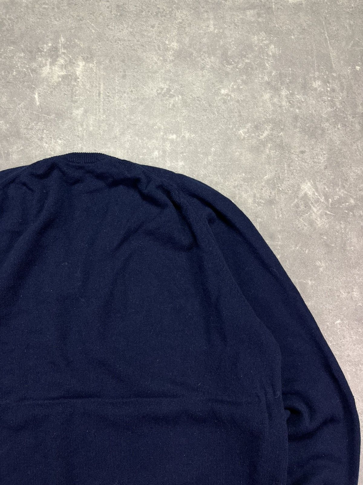 Burberry Vintage Burberrys Navy Blue Lambswool Logo Sweater L XL Size US XL / EU 56 / 4 - 9 Thumbnail