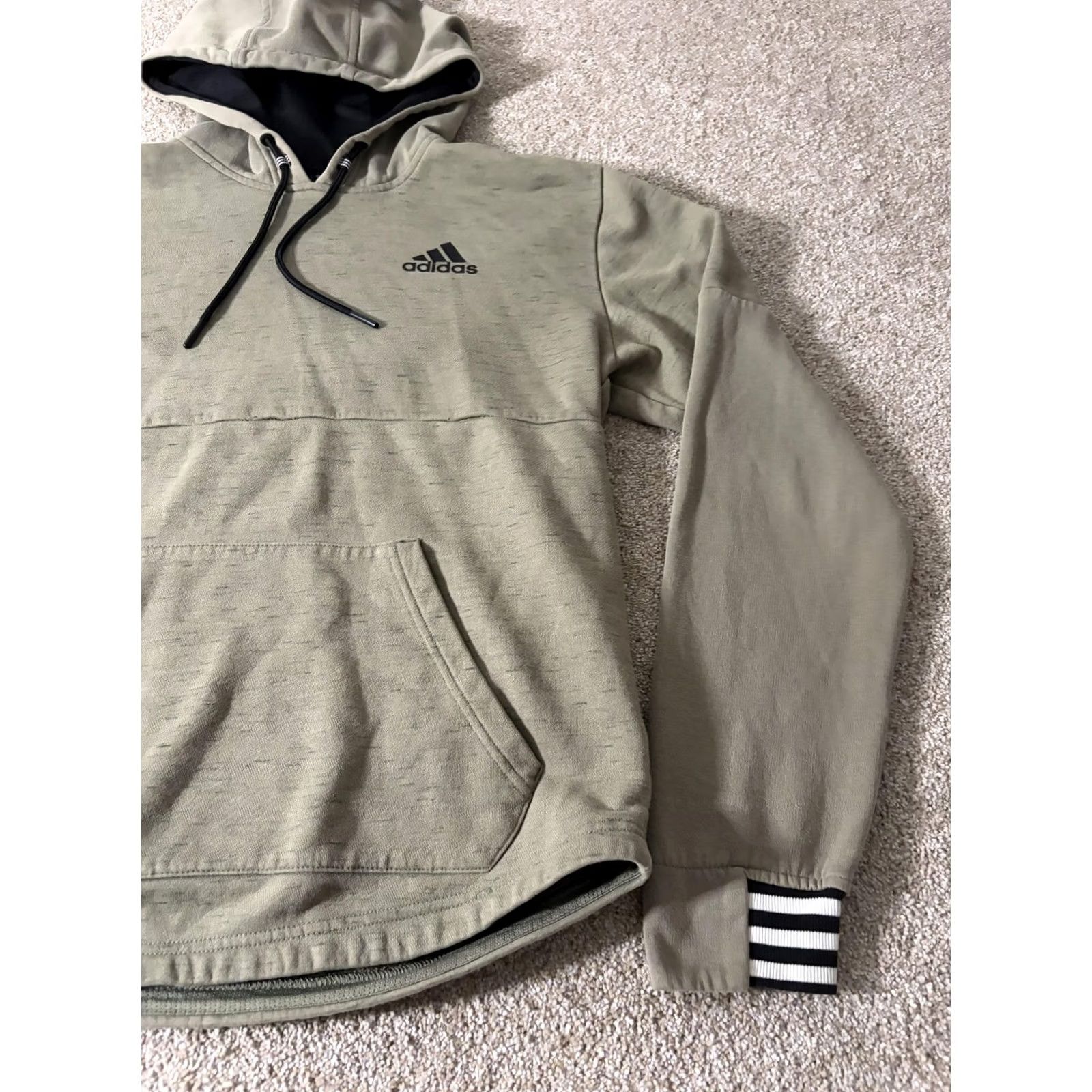 Adidas Adidas Hoodie Mens Small Green Fleece Pullover Kangaroo Logo Sweatshirt Athletic Size US S / EU 44-46 / 1 - 3 Thumbnail
