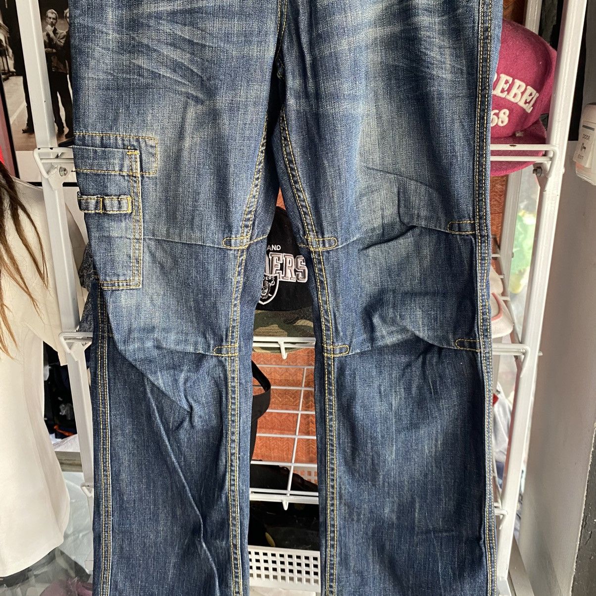 FCUK Vintage FCUK LOOSE CARPENTER Distressed Denim JEANS Size US 32 / EU 48 - 11 Thumbnail