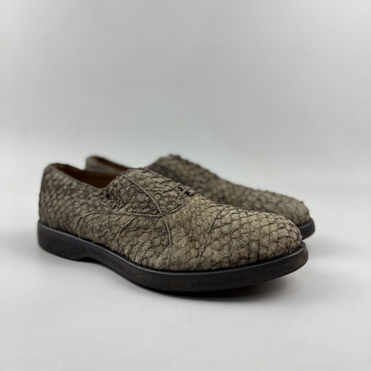 Giorgio Armani Giorgo Armani Pirarucu Oxford Shoes Size US 7 / EU 40 - 1 Thumbnail