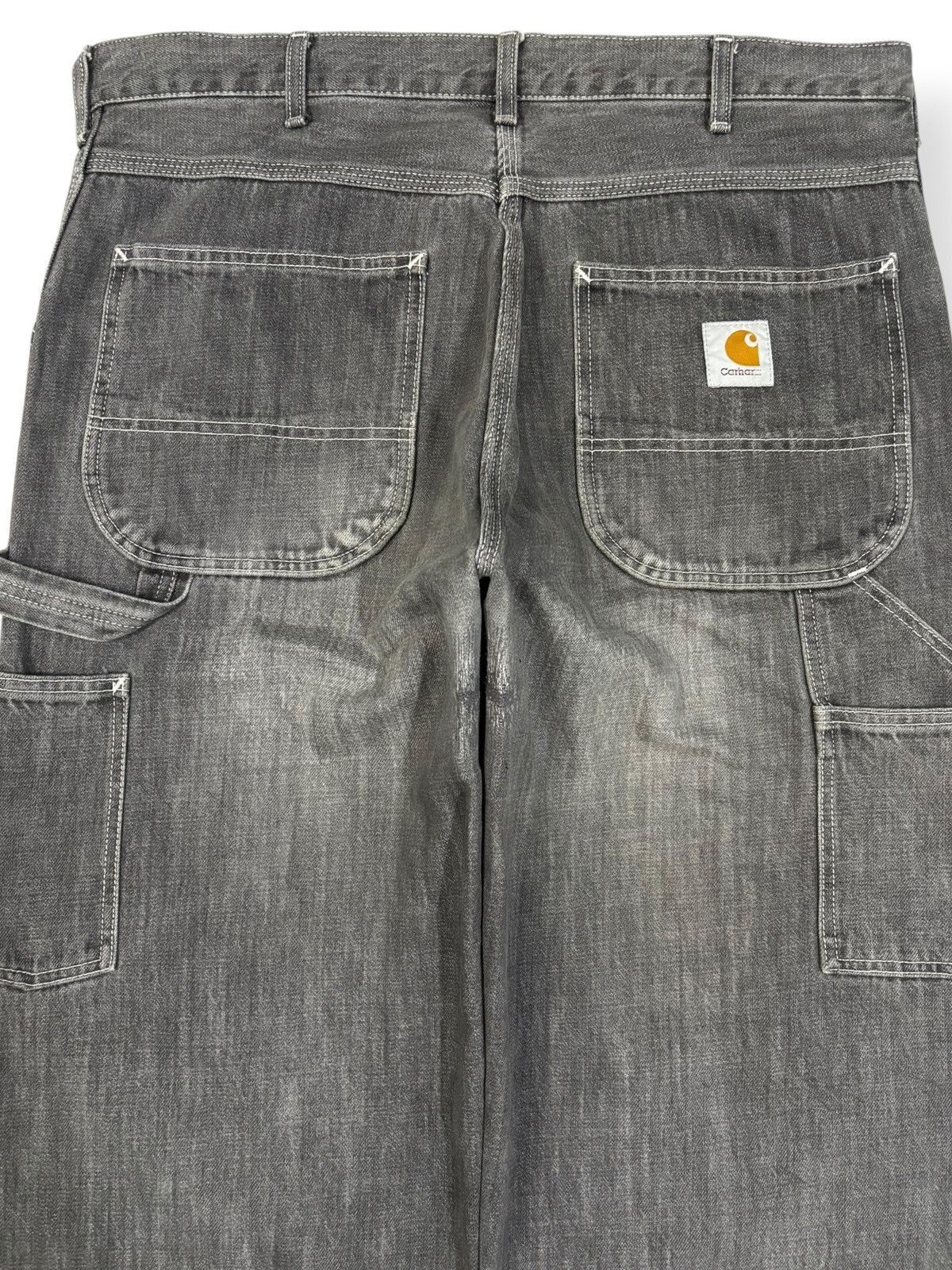 Carhartt Vintage Y2K Carhartt Black Faded Baggy Carpenter Jeans Size US 36 / EU 52 - 9 Thumbnail