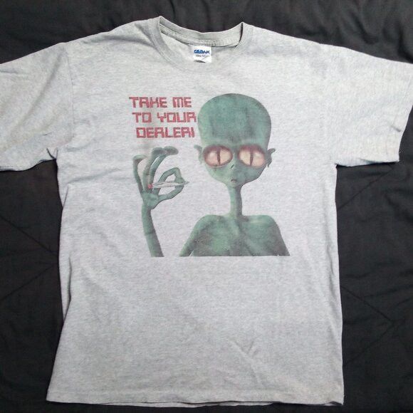 Vintage Vintage Foul Mouth Take Me To Your Dealer Alien T-Shirt Size US M / EU 48-50 / 2 - 2 Thumbnail