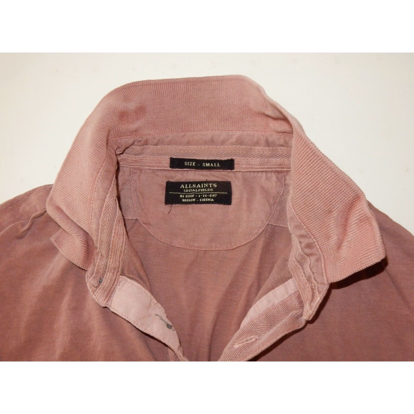 Allsaints VINTAGE AllSaints Men's Polo Shirt Short Sleeve Size S Cotton Pink 2010s Size US S / EU 44-46 / 1 - 4 Thumbnail