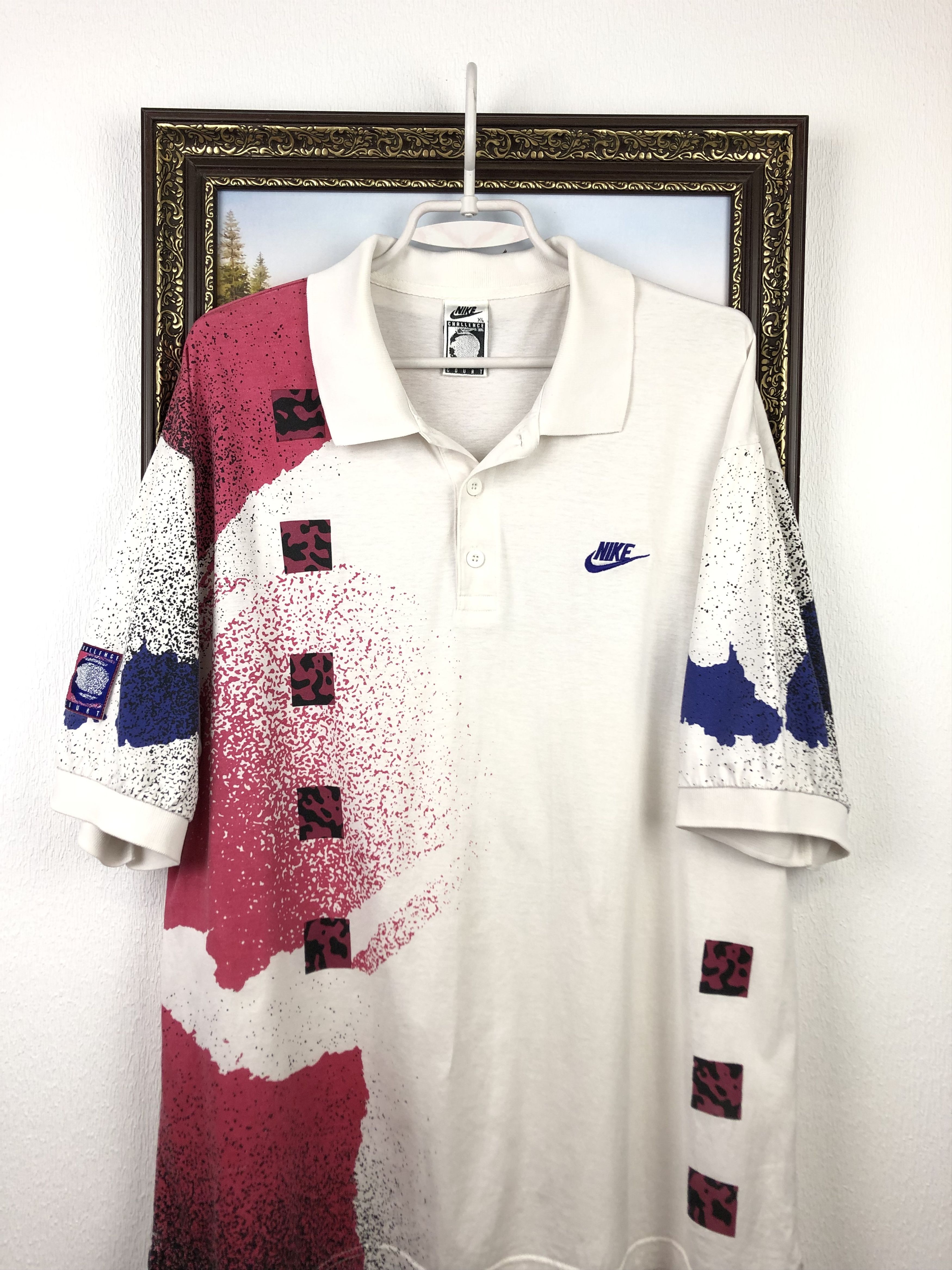 Nike Vintage Tee Nike Challenge Court Shirt Andre Agassi Jersey Size US XL / EU 56 / 4 - 2 Thumbnail