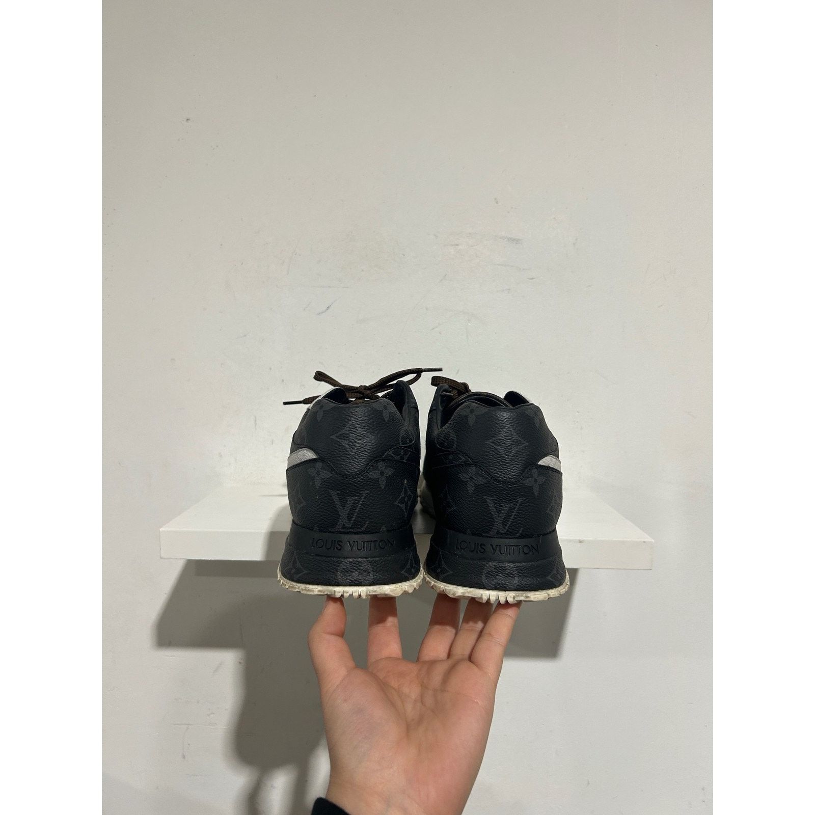Louis Vuitton LOUIS VUITTON RUN AWAY TRIPLE MONOGRAM SNEAKER SZ LV10 USED Size US 12 / EU 45 - 4 Thumbnail