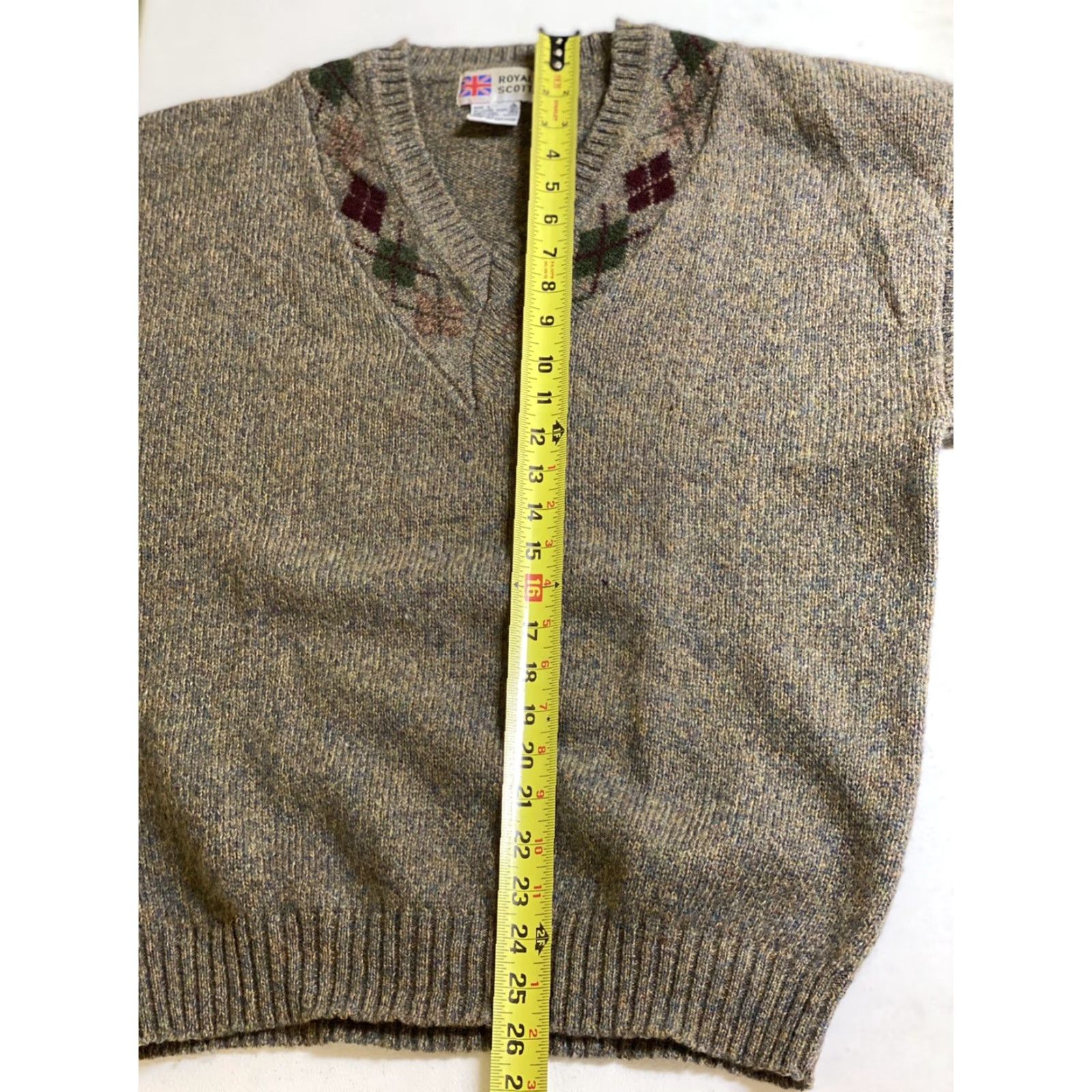 Vintage VINTAGE Royal Scott Cardigan Sweater Men’s 100% Shetland Wool V-Neck Large L Brown Pullover Size US L / EU 52-54 / 3 - 7 Thumbnail