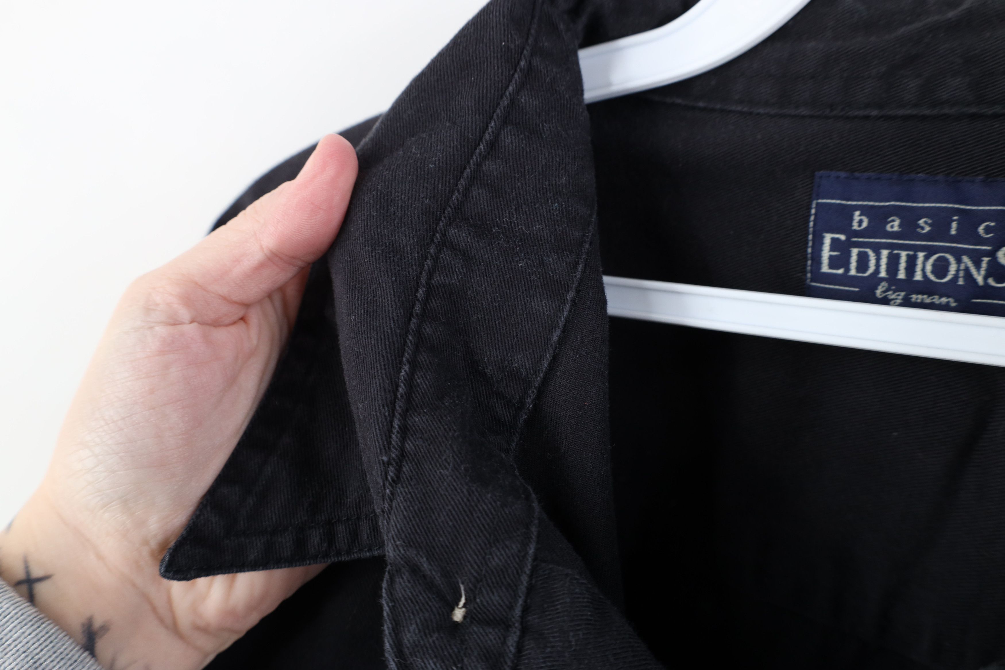 Vintage Vintage 90s Streetwear Cotton Twill Button Down Shirt Black Size US XXL / EU 58 / 5 - 10 Thumbnail