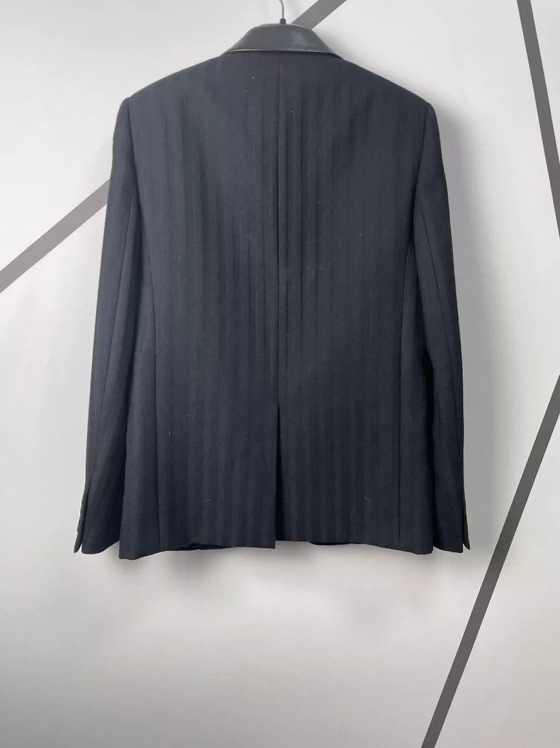 Saint Laurent Paris Saint Laurent Paris 3D striped leather collar jacket-2506 Size US M / EU 48-50 / 2 - 2 Thumbnail
