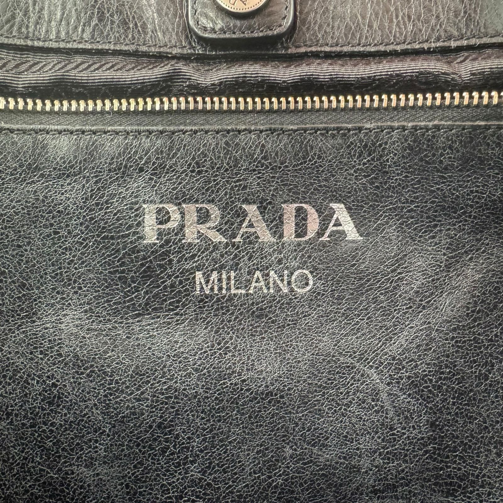 Prada Prada Leather Skull Tote Bag Size ONE SIZE - 9 Thumbnail