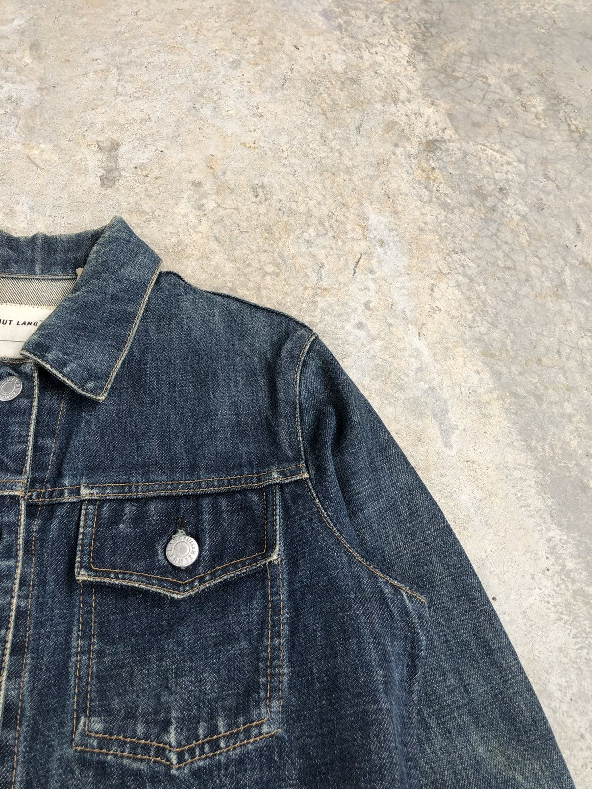 Helmut Lang Helmut Lang Denim Jacket Classic Denim Distressed Size US S / EU 44-46 / 1 - 9 Thumbnail