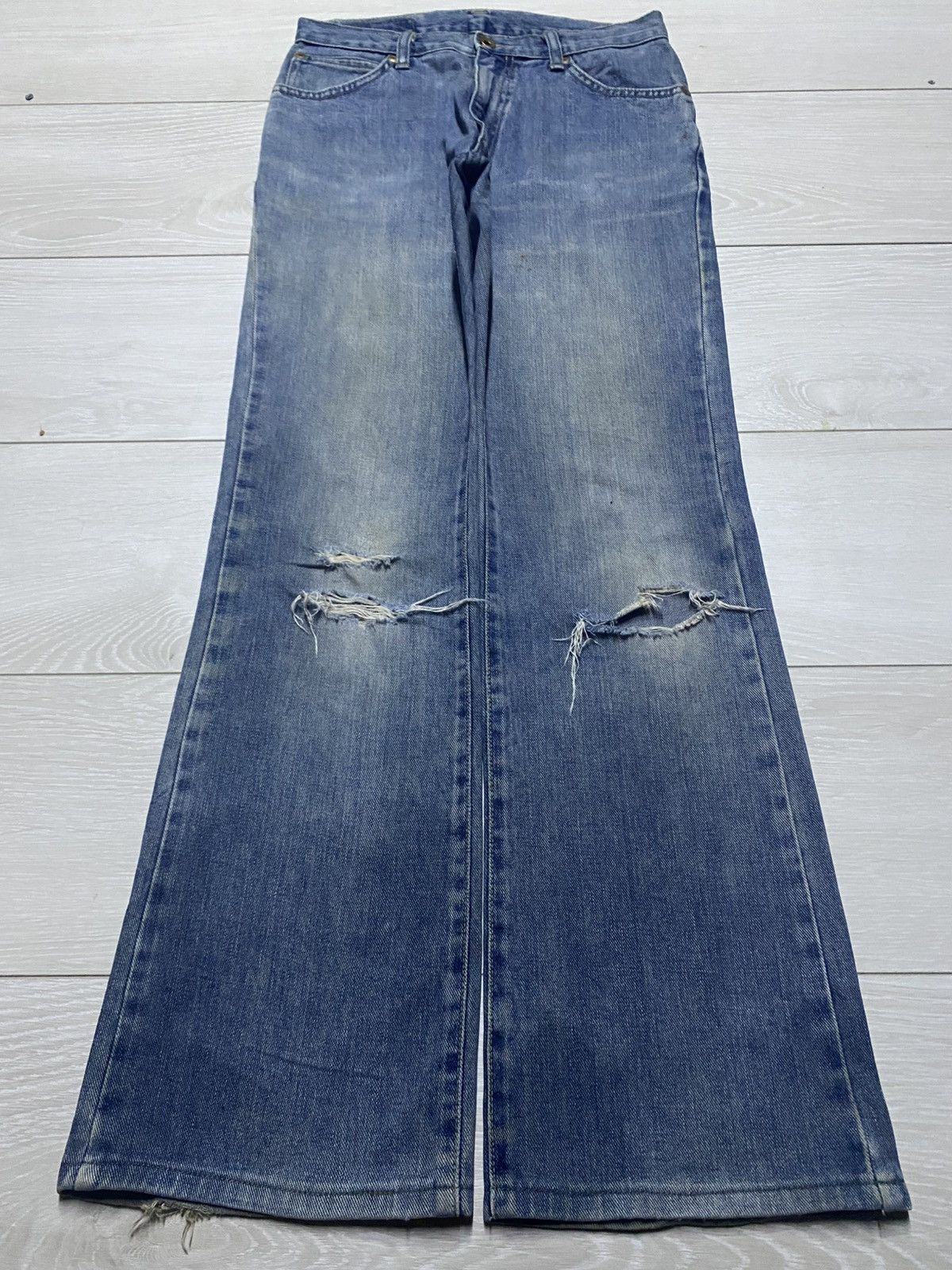 Japanese Brand Vintage Japanese Bobson Ladys Grunge Distressed Flare Jeans Size US 28 / EU 44 - 1 Thumbnail
