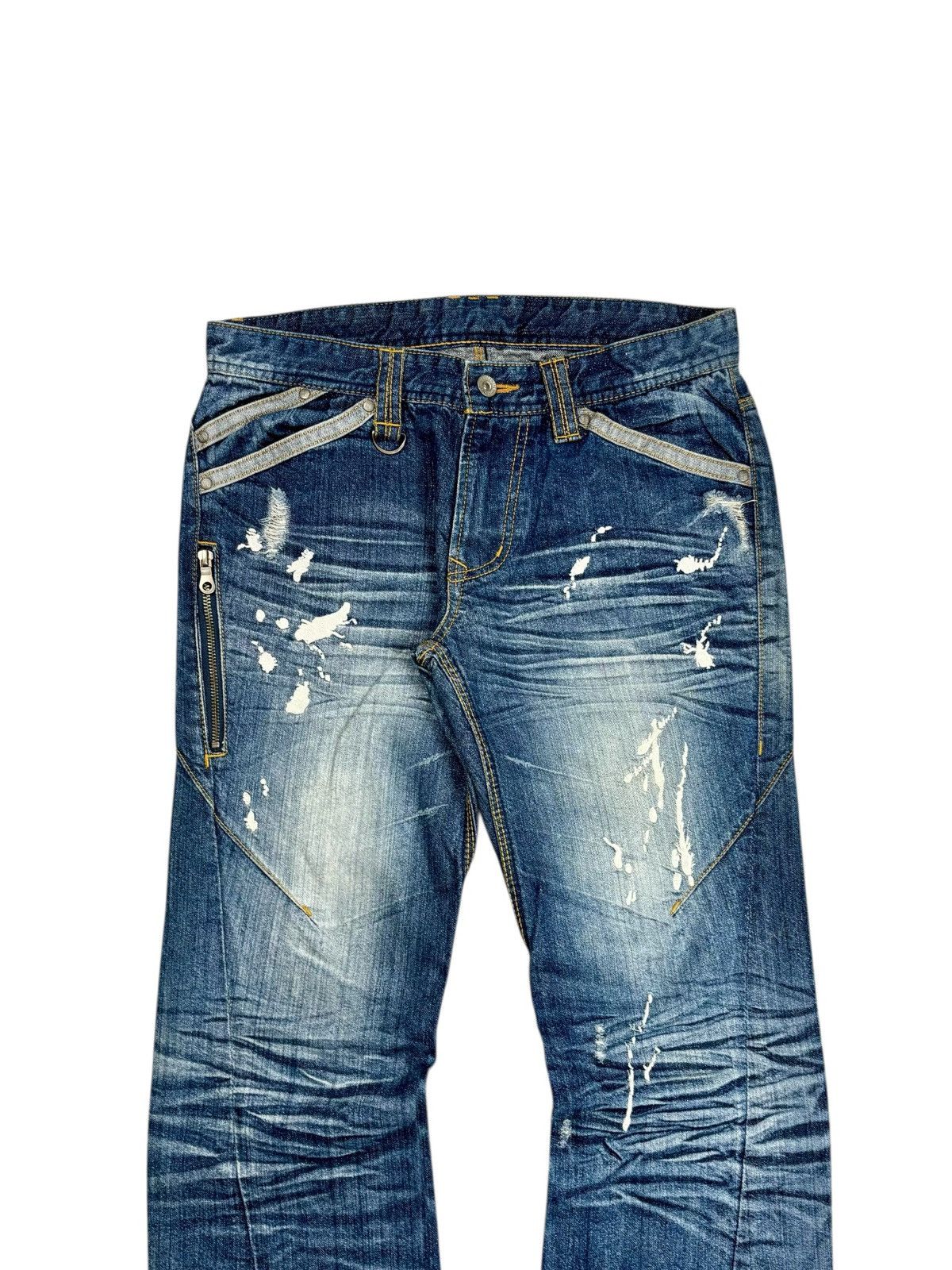 Isamu Katayama Backlash 2000s Hideway Nicole - Flared Whisker Denim Pants Size US 29 - 5 Thumbnail