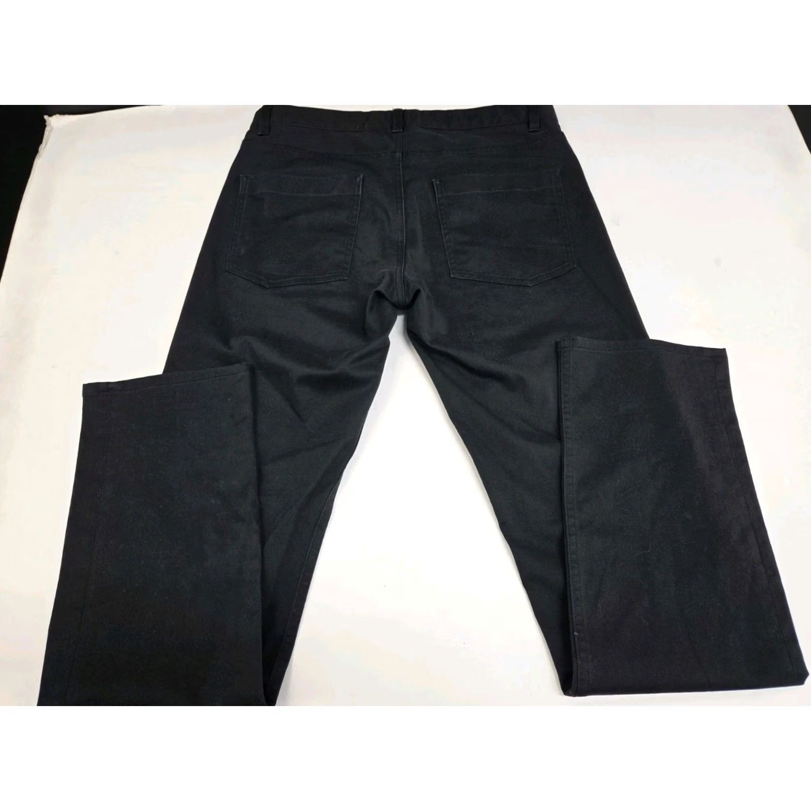 Theory Theory Mens Black Mid Rise Button Fly Pants 31/32 Size 31 Regular Straight 5-Pocket Chino Cotton Polyurethane City College Preppy Mens Size US 31 - 2 Thumbnail