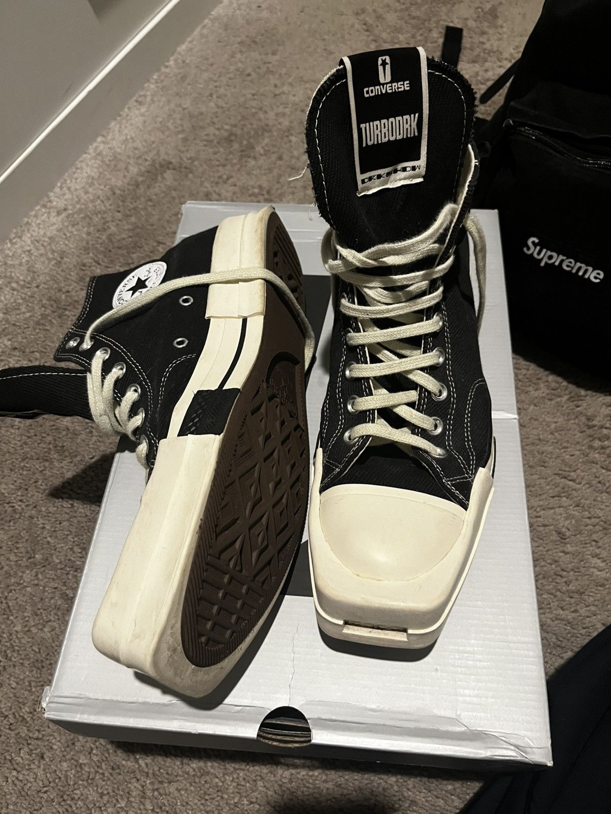Rick Owens Drkshdw Rick Owens Turbodrk Hi Chuck 70 Size US 10.5 / EU 43-44 - 3 Thumbnail