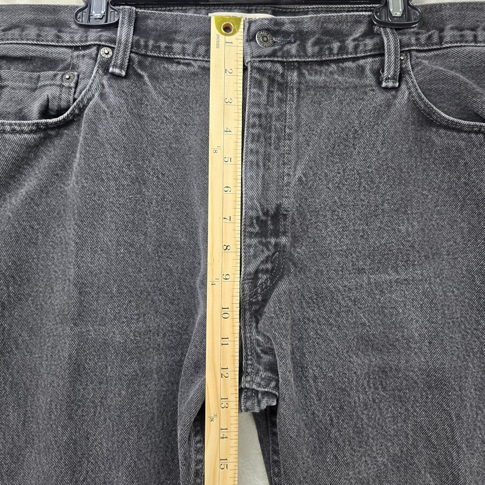 Levi's Levis 505 Mens Black Jeans 40x30 Black Straight Fit Denim Size US 40 / EU 56 - 14 Thumbnail
