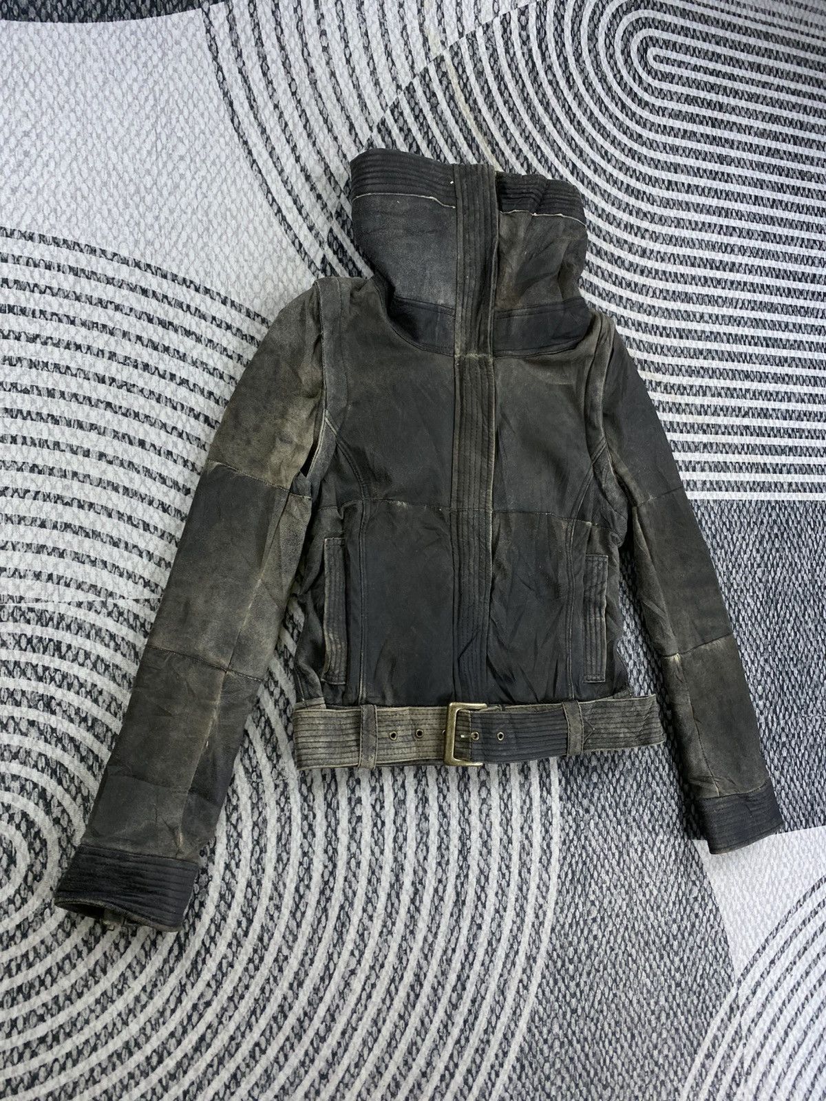 Japanese Brand Vintage Japan Patchwork Leather Biker Jacket Size S / US 4 / IT 40 - 4 Thumbnail