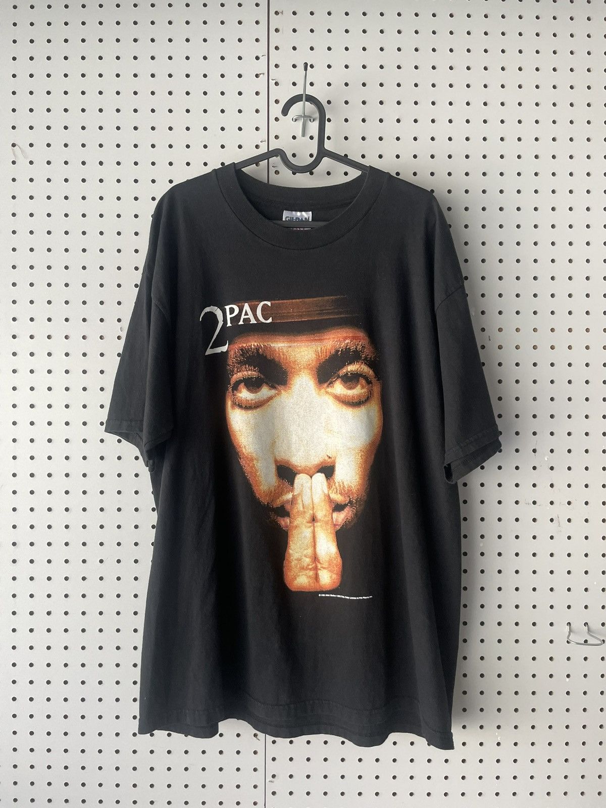 image of Rap Tees x Vintage 2Pac “Keep The Faith In Me” Double Graphic '98 in Black, Men's (Size XL)