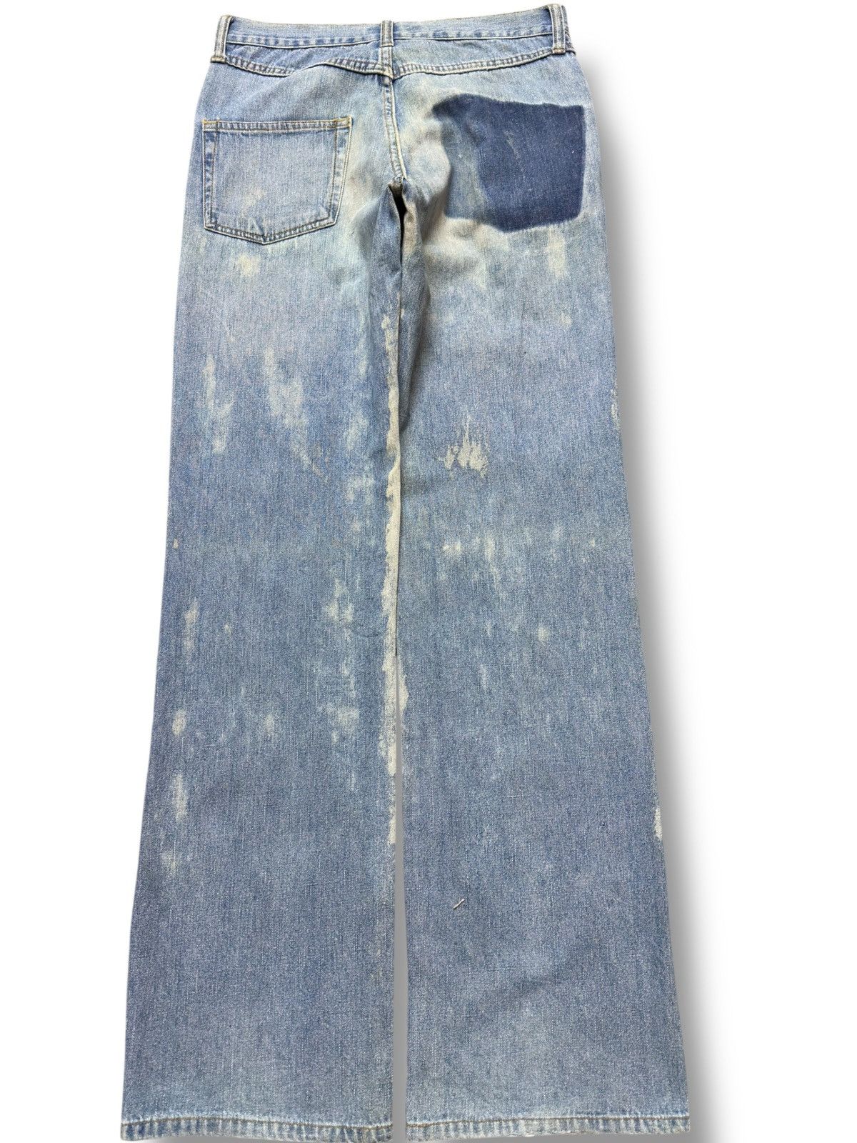 In The Attic Vintage In The Attic Mudwash Ripped Sashiko Style Denim Size US 29 - 4 Thumbnail