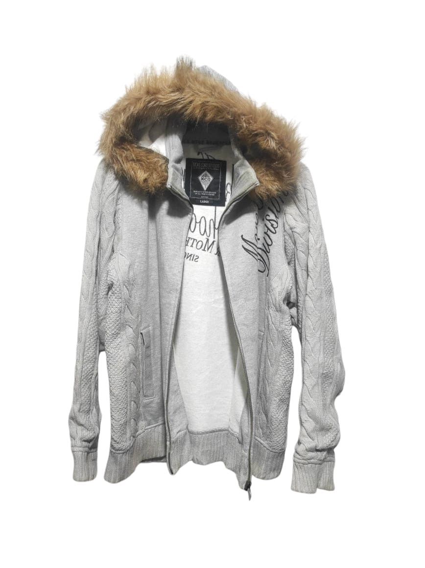 Hysteric Glamour MCD More Core Division Zip Fur Hoodie Knit i6w9 LGB style Size US L / EU 52-54 / 3 - 3 Thumbnail