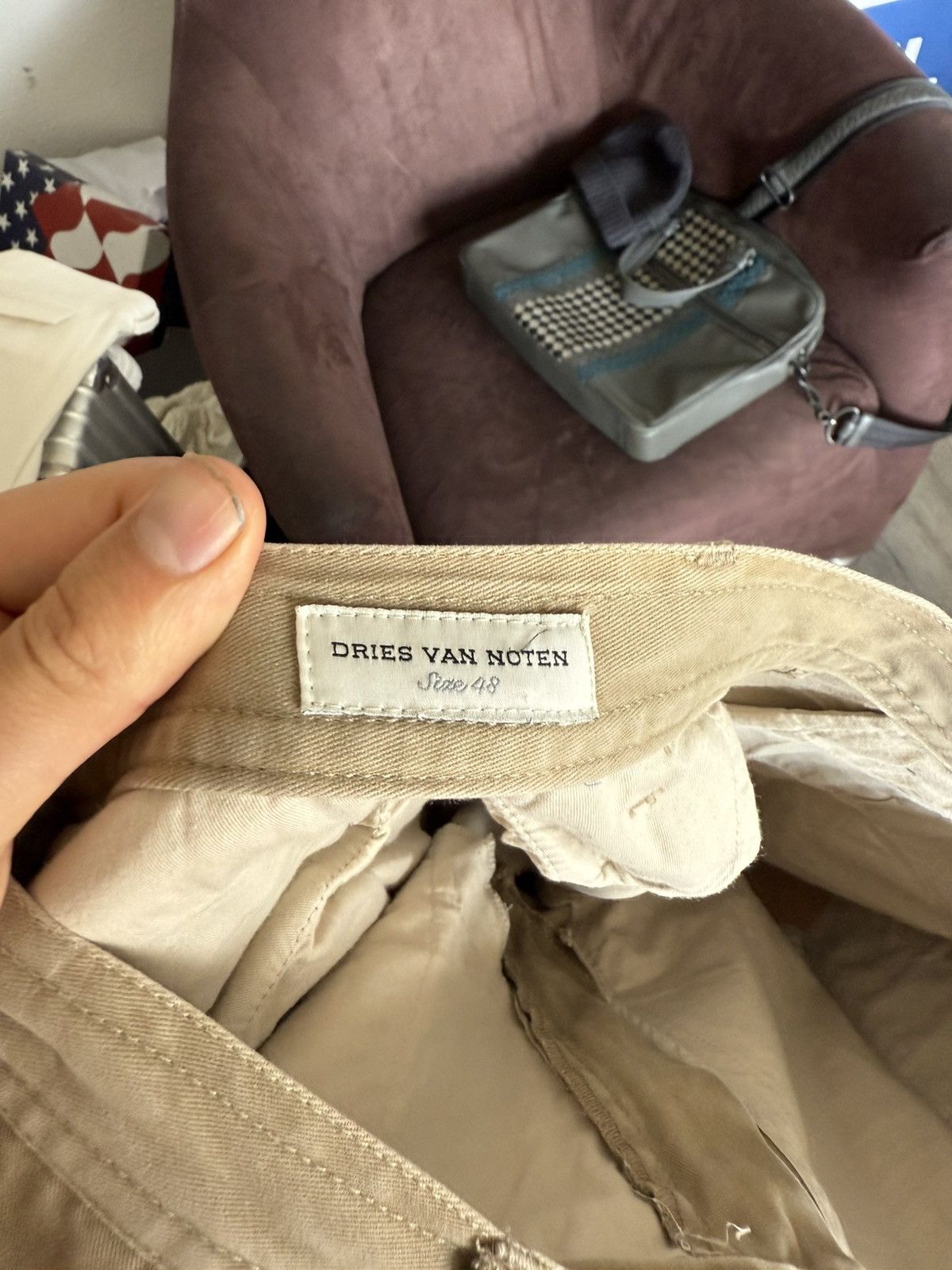 Dries Van Noten Khaki Twill Trousers Size US 32 / EU 48 - 8 Thumbnail