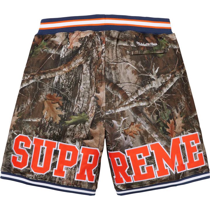 Mitchell & Ness × NCAA × Supreme Supreme Mitchell & NESS NCAA Basketball Shorts Camo Syracuse Size US 32 / EU 48 - 2 Thumbnail