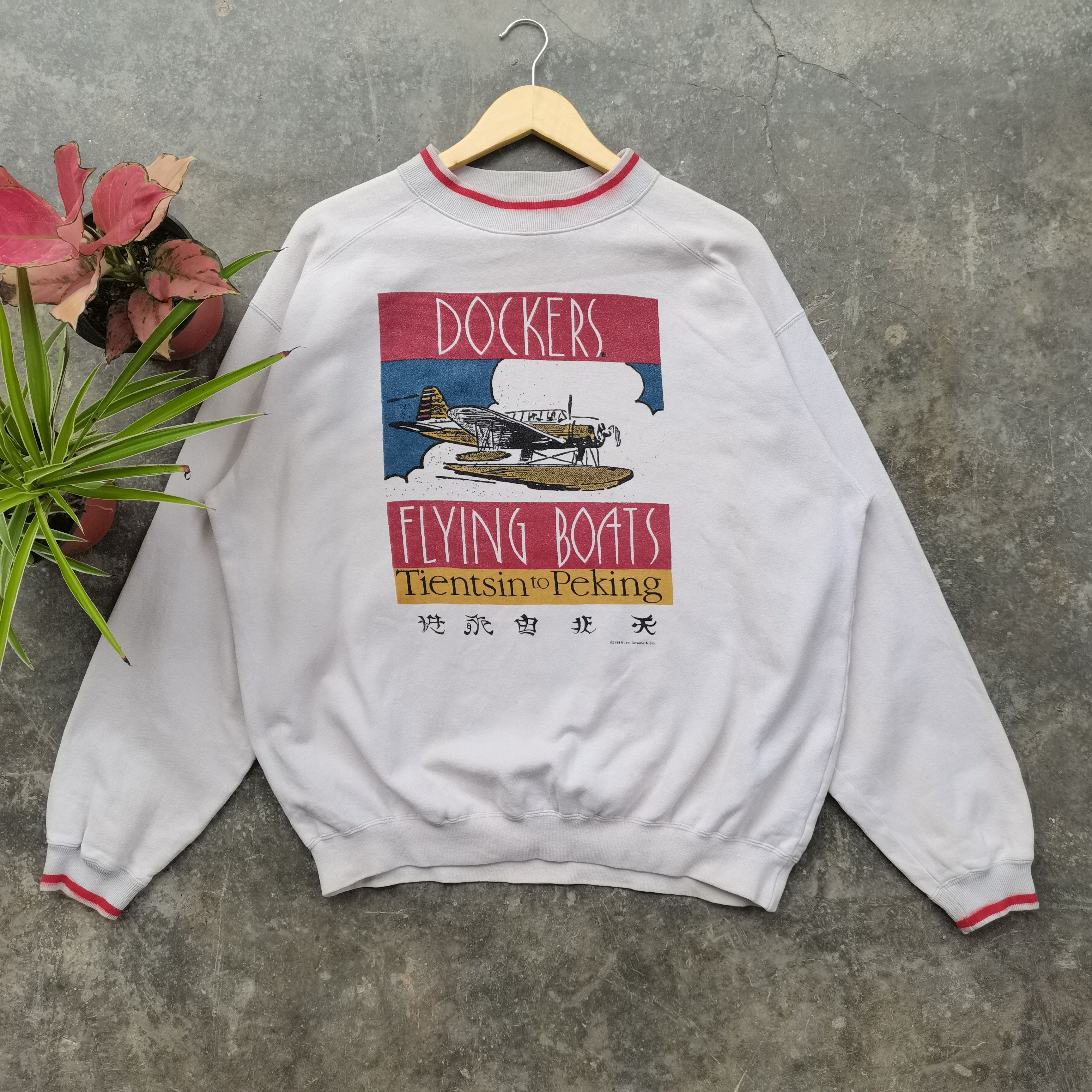 Vintage 🔥🔥🔥Crazy Vintage 1989 LEVI'S DOCKERS Sweatshirt Size US M / EU 48-50 / 2 - 3 Thumbnail