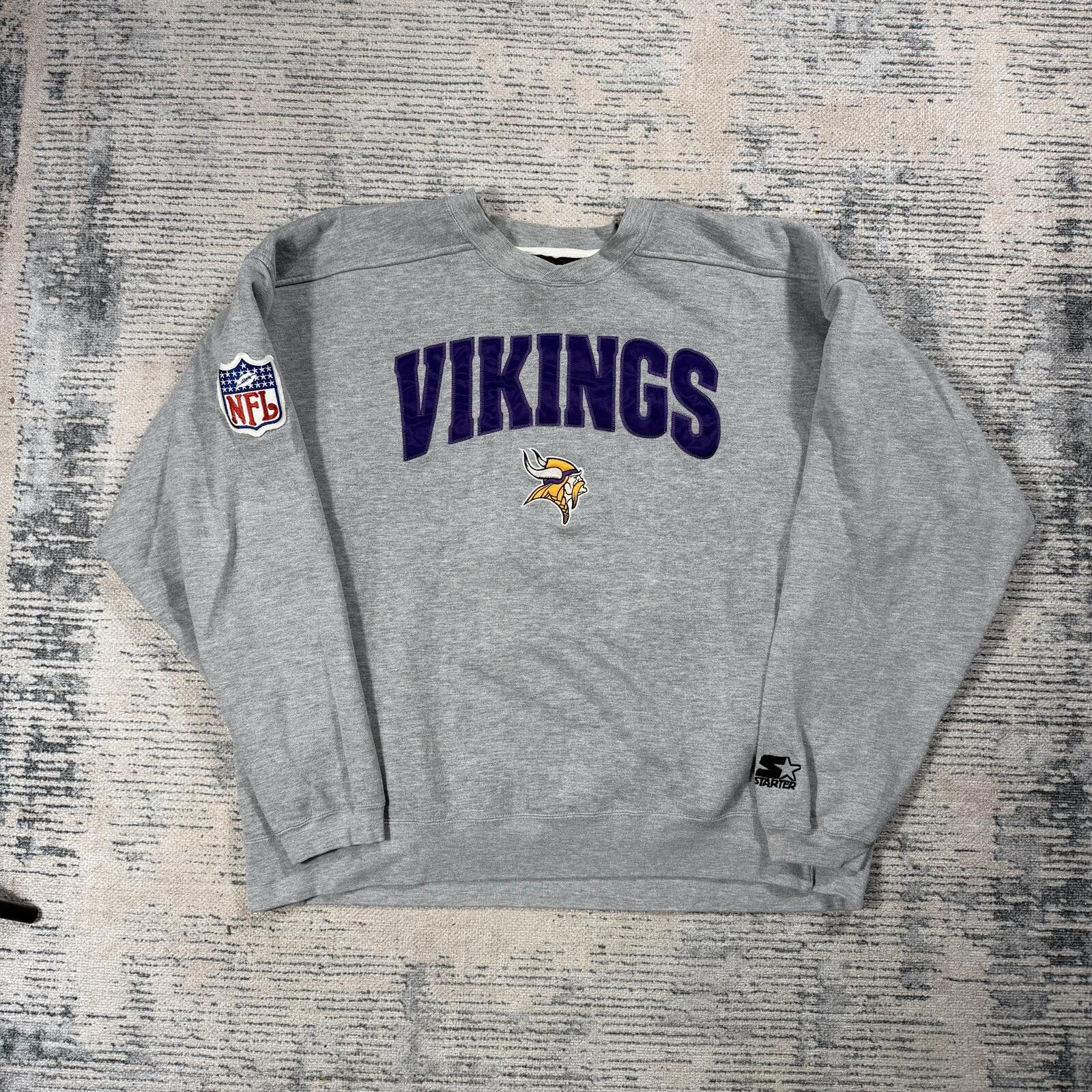 Starter Vintage Minnesota Vikings Starter Sweatshirt 90s Size ONE SIZE - 1 Thumbnail