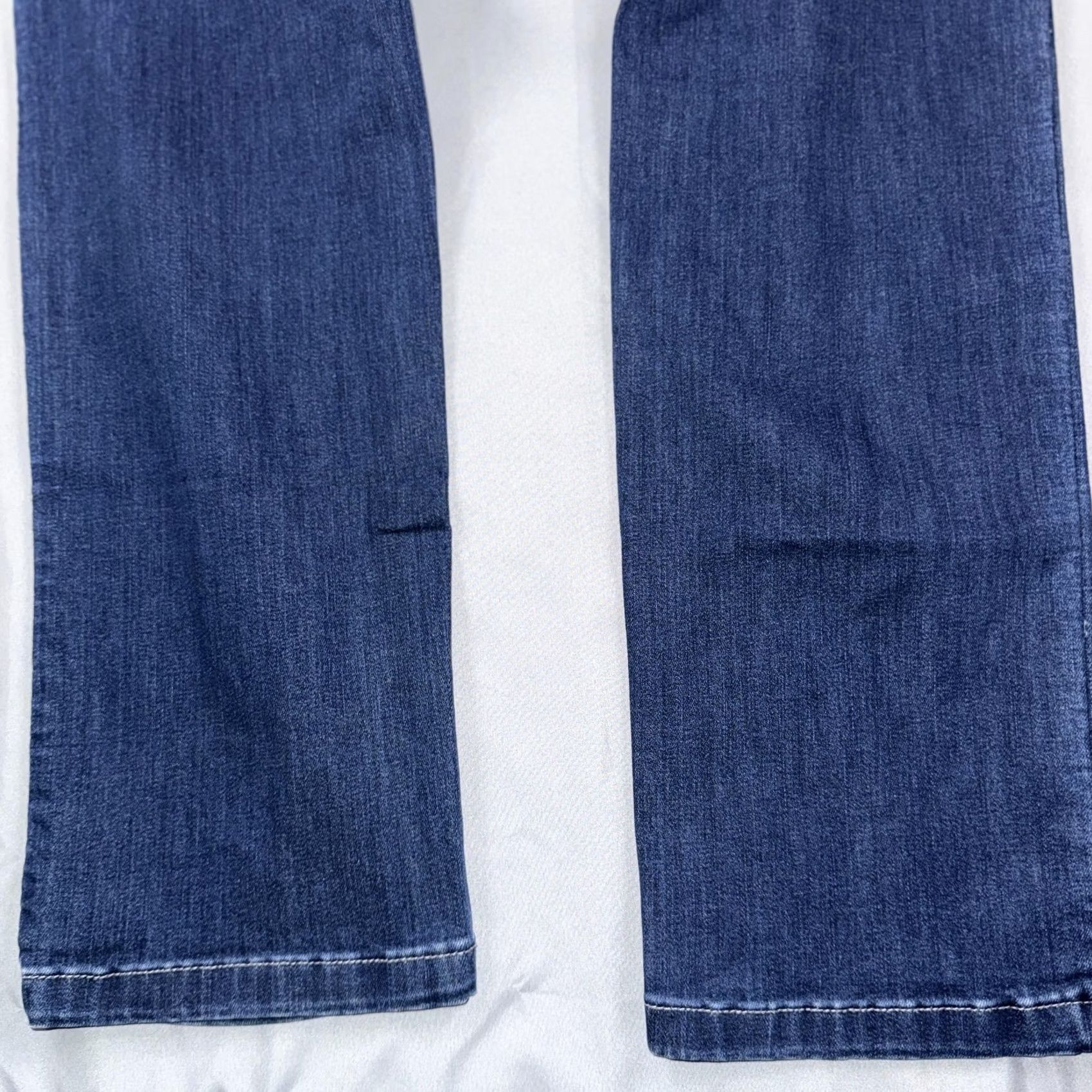 Denime Mens Mugsy Kinzies Jeans 34x34 Blue Medium Wash Slim Straight Stretch Denim Size US 34 / EU 50 - 6 Thumbnail