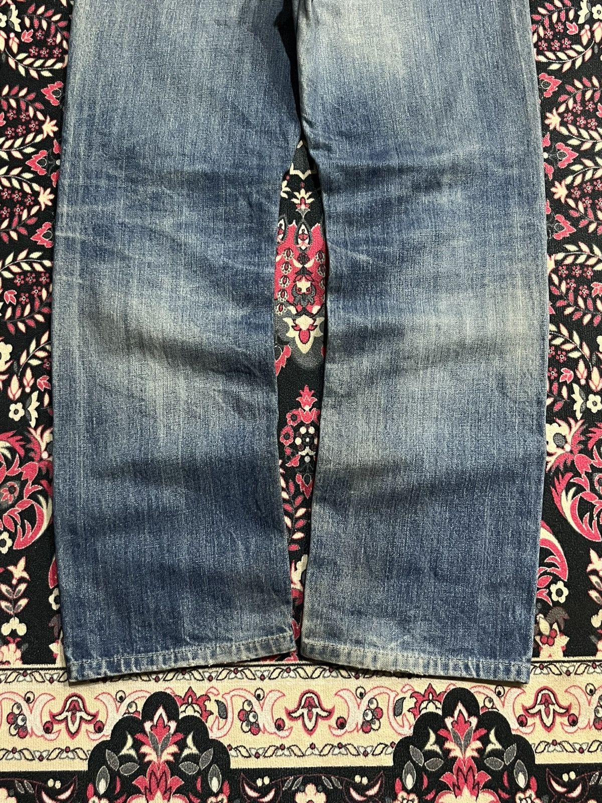 Undercover × Uniqlo Vintage Y2K Uniqlo Blue Faded Washed Straight Leg Jeans Size US 32 / EU 48 - 10 Thumbnail
