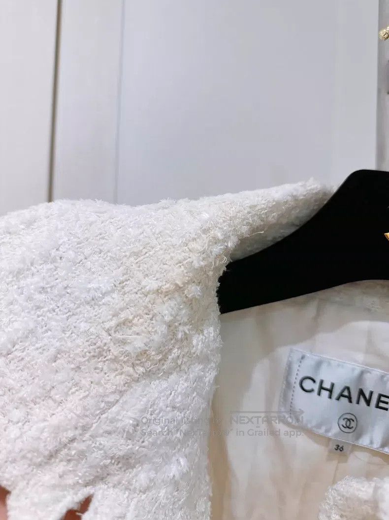 Chanel Chanel Cruise ship series white tweed coat Size XS / US 0-2 / IT 36-38 - 7 Thumbnail